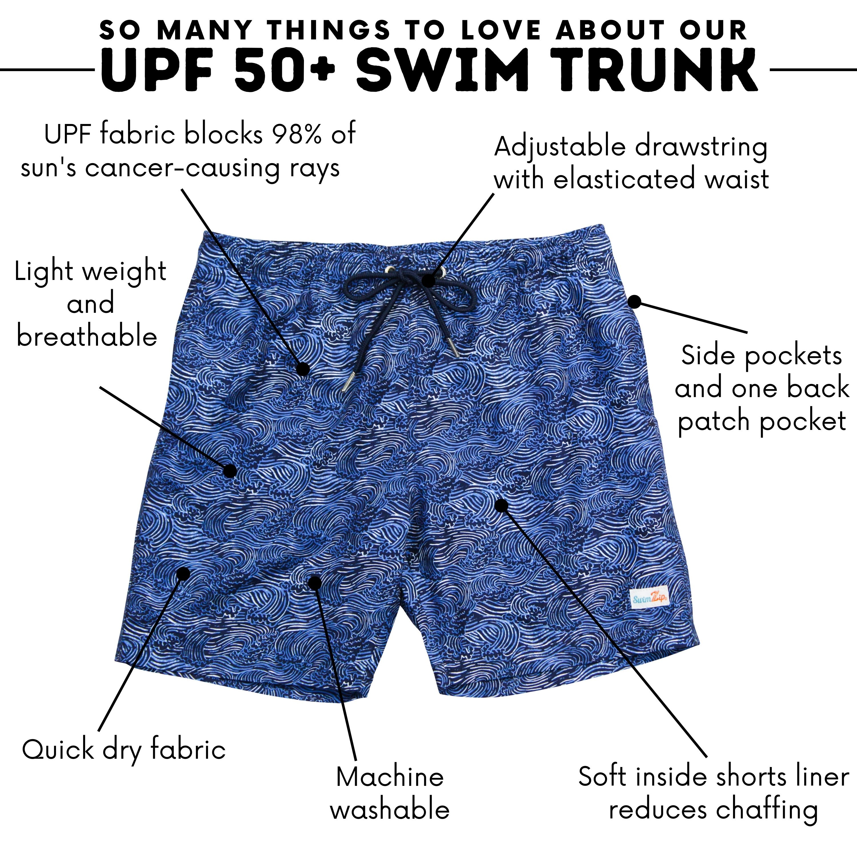Boys Swim Trunks Boxer Brief Liner (sizes 6-14) | "Ocean Breeze"-SwimZip UPF 50+ Sun Protective Swimwear & UV Zipper Rash Guards-pos5
