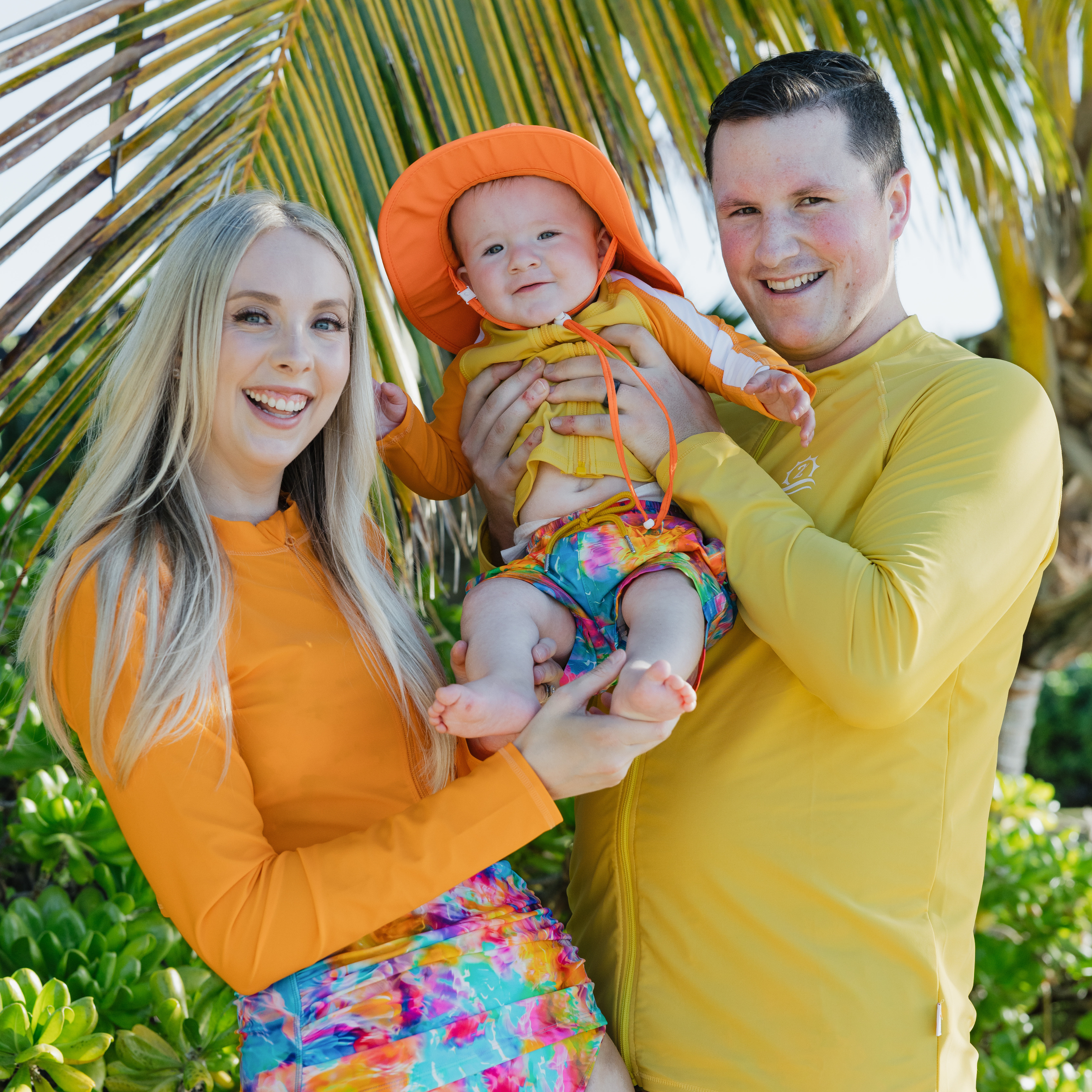 Women's Long Sleeve Crop Rash Guard | “Orange"-SwimZip UPF 50+ Sun Protective Swimwear & UV Zipper Rash Guards-pos5