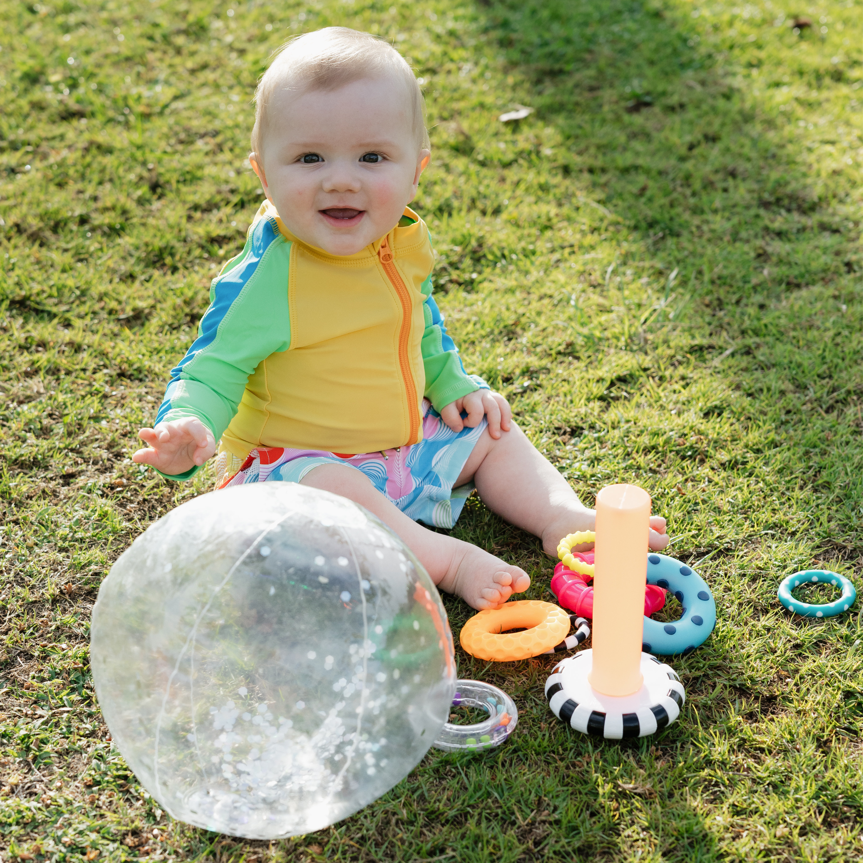 Boys Long Sleeve Zipper Rash Guard and Swim Trunk Set | "Surf's Up"-SwimZip UPF 50+ Sun Protective Swimwear & UV Zipper Rash Guards-pos8