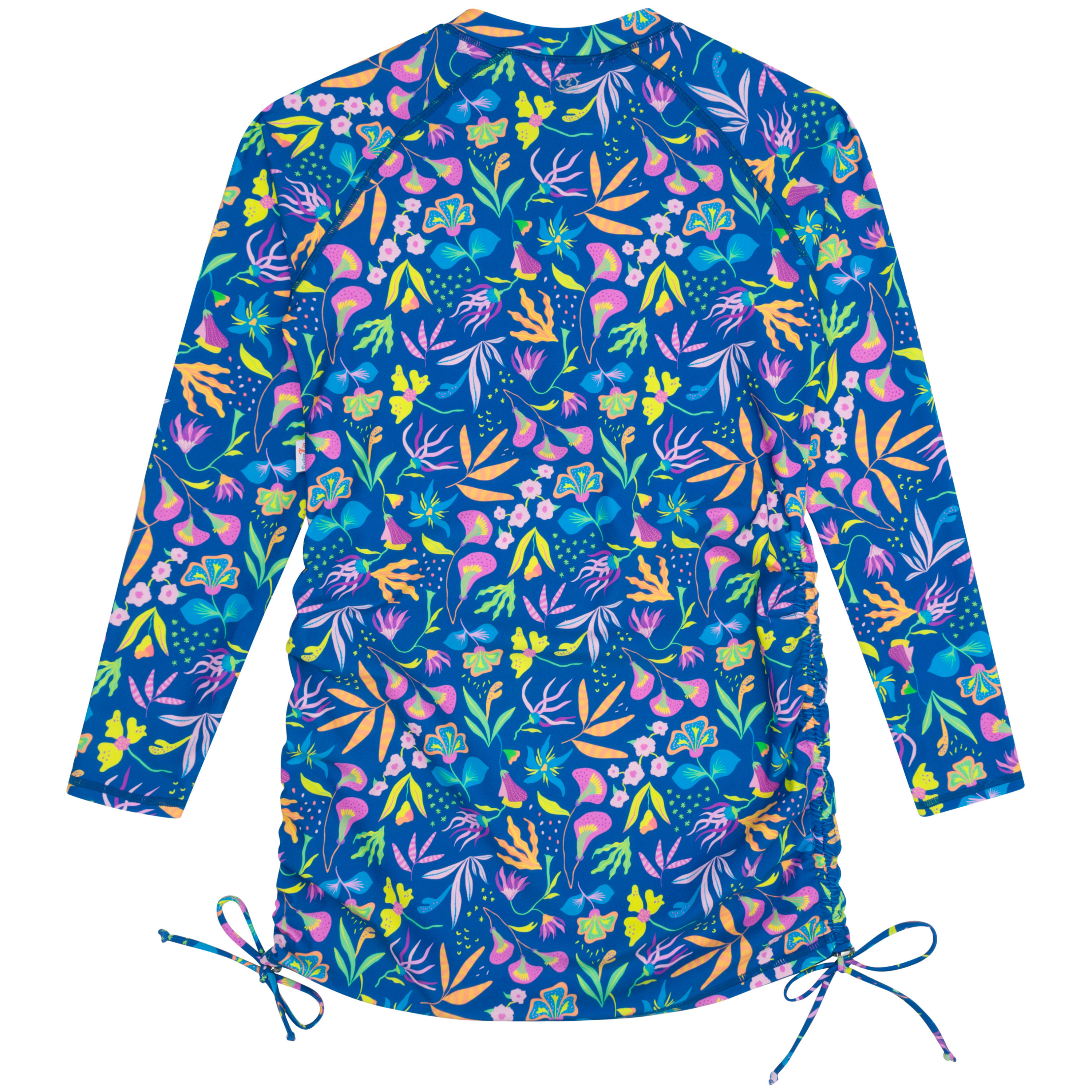 Women's Half Zip Swim Dress Cover Up | "Tropadelic"-SwimZip UPF 50+ Sun Protective Swimwear & UV Zipper Rash Guards-pos11