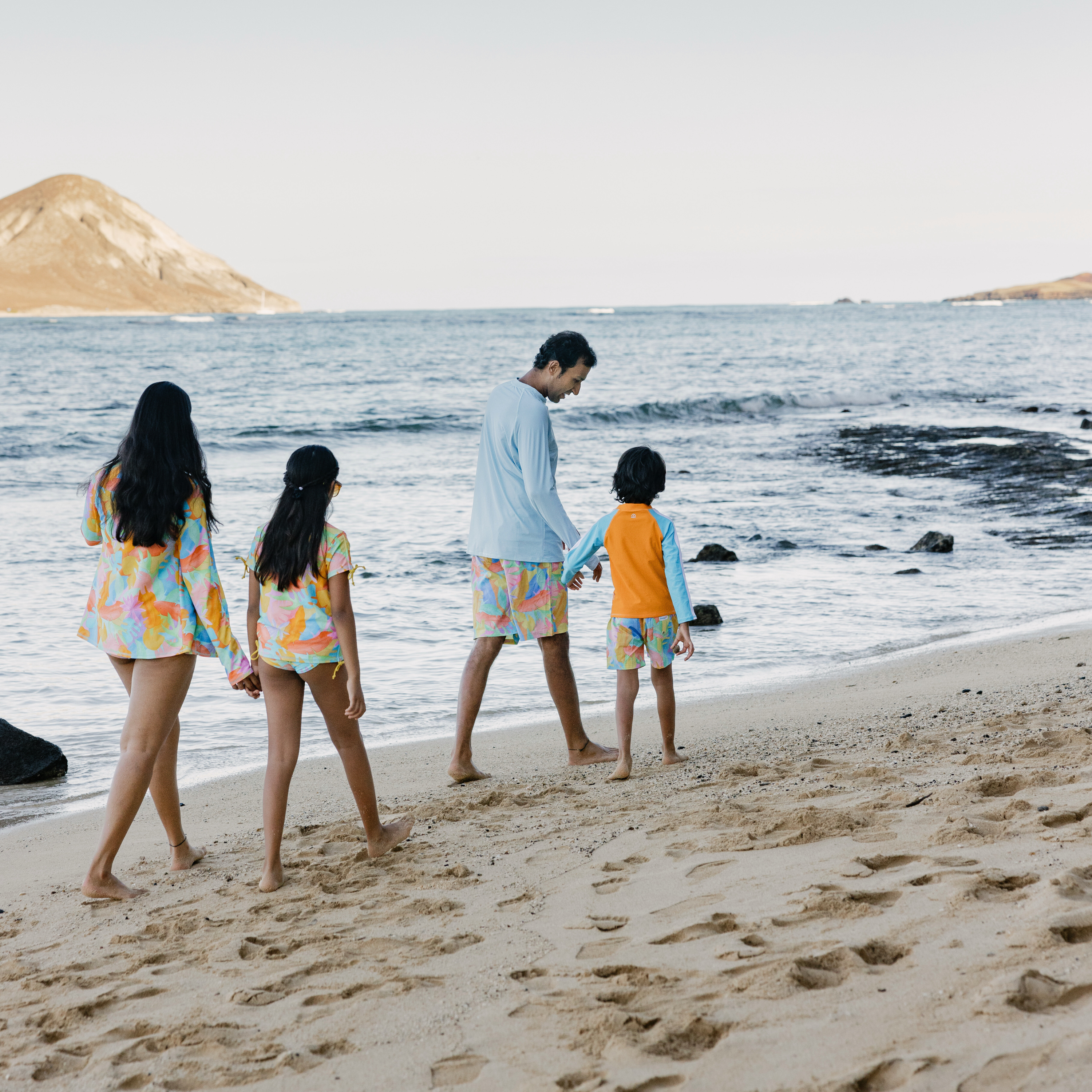 Boys Long Sleeve Zipper Rash Guard and Swim Trunk Set | "Vibrant Vacay"-SwimZip UPF 50+ Sun Protective Swimwear & UV Zipper Rash Guards-pos7