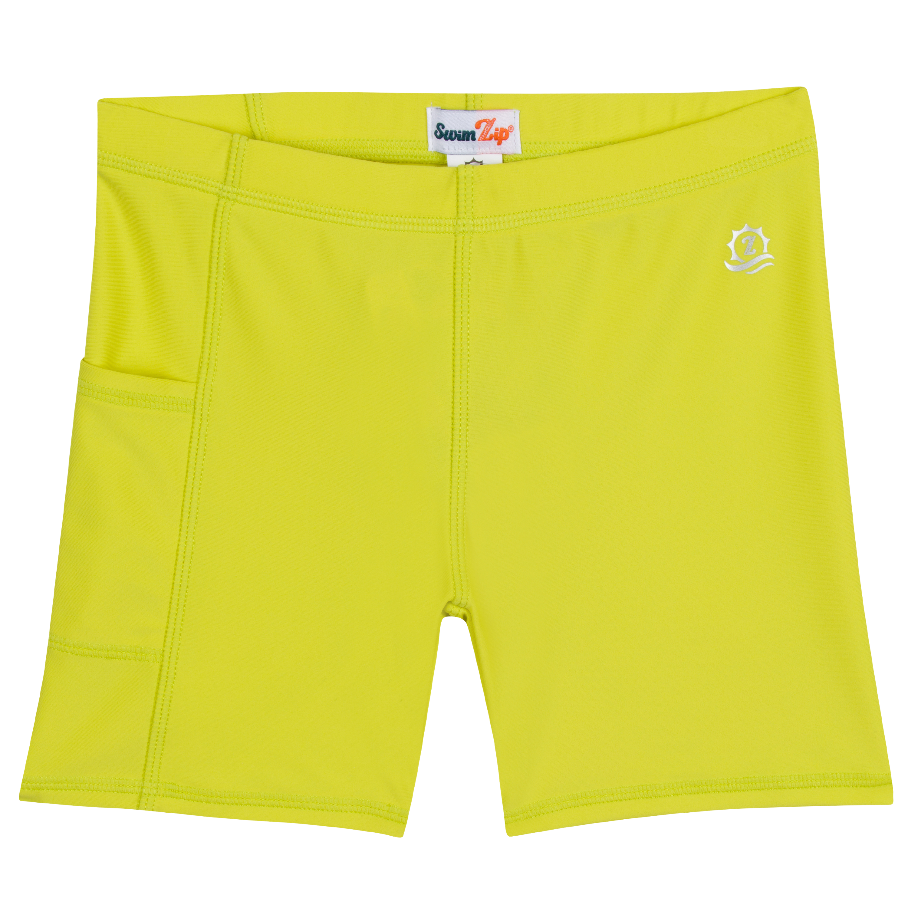 Kids Jammers Swim Shorts | "Sulphur Yellow"-2T-Sulphur Yellow-SwimZip UPF 50+ Sun Protective Swimwear & UV Zipper Rash Guards-pos1
