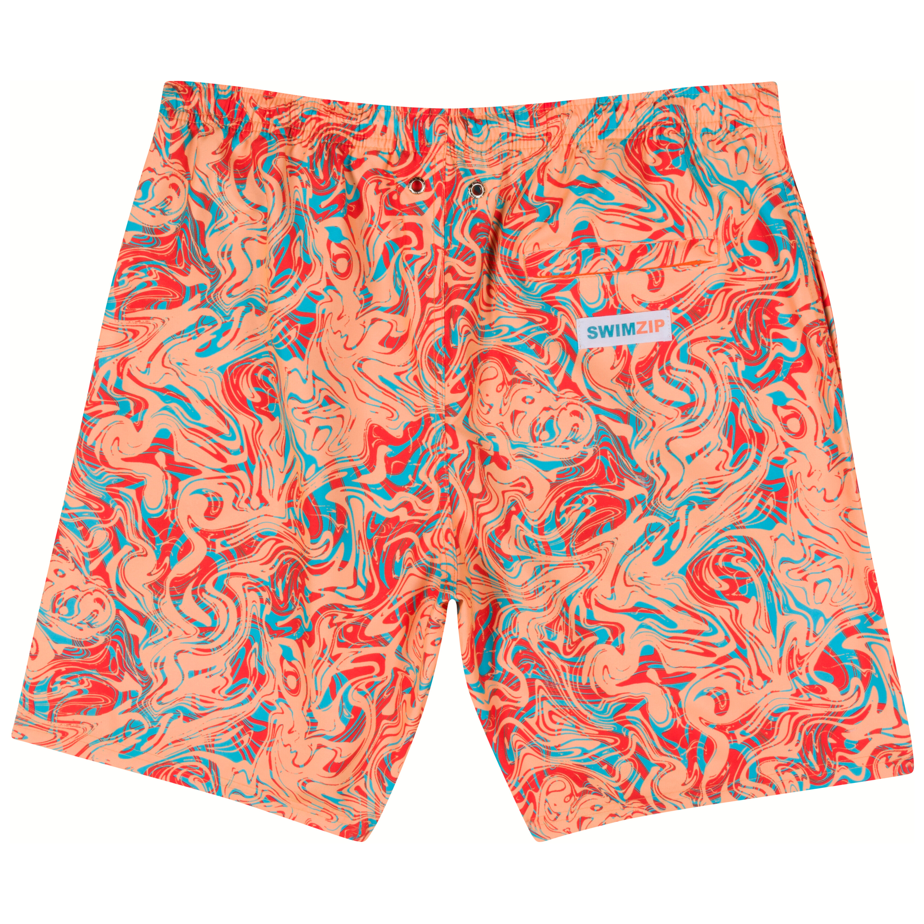 Men's 8" Swim Trunks Boxer Brief Liner | "Swirl"-SwimZip UPF 50+ Sun Protective Swimwear & UV Zipper Rash Guards-pos11