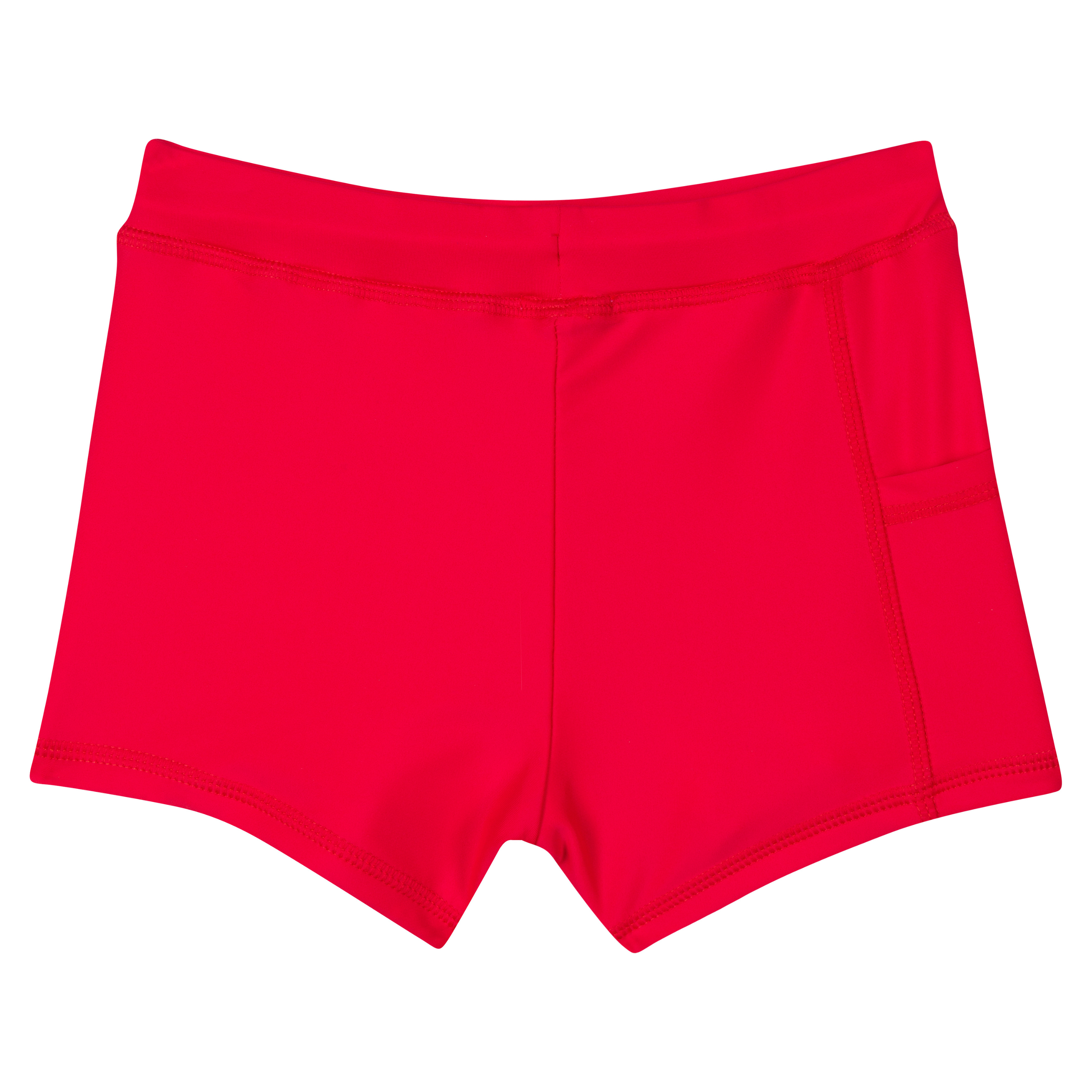 Kids Euro Swim Shorties | "Red"-SwimZip UPF 50+ Sun Protective Swimwear & UV Zipper Rash Guards-pos4