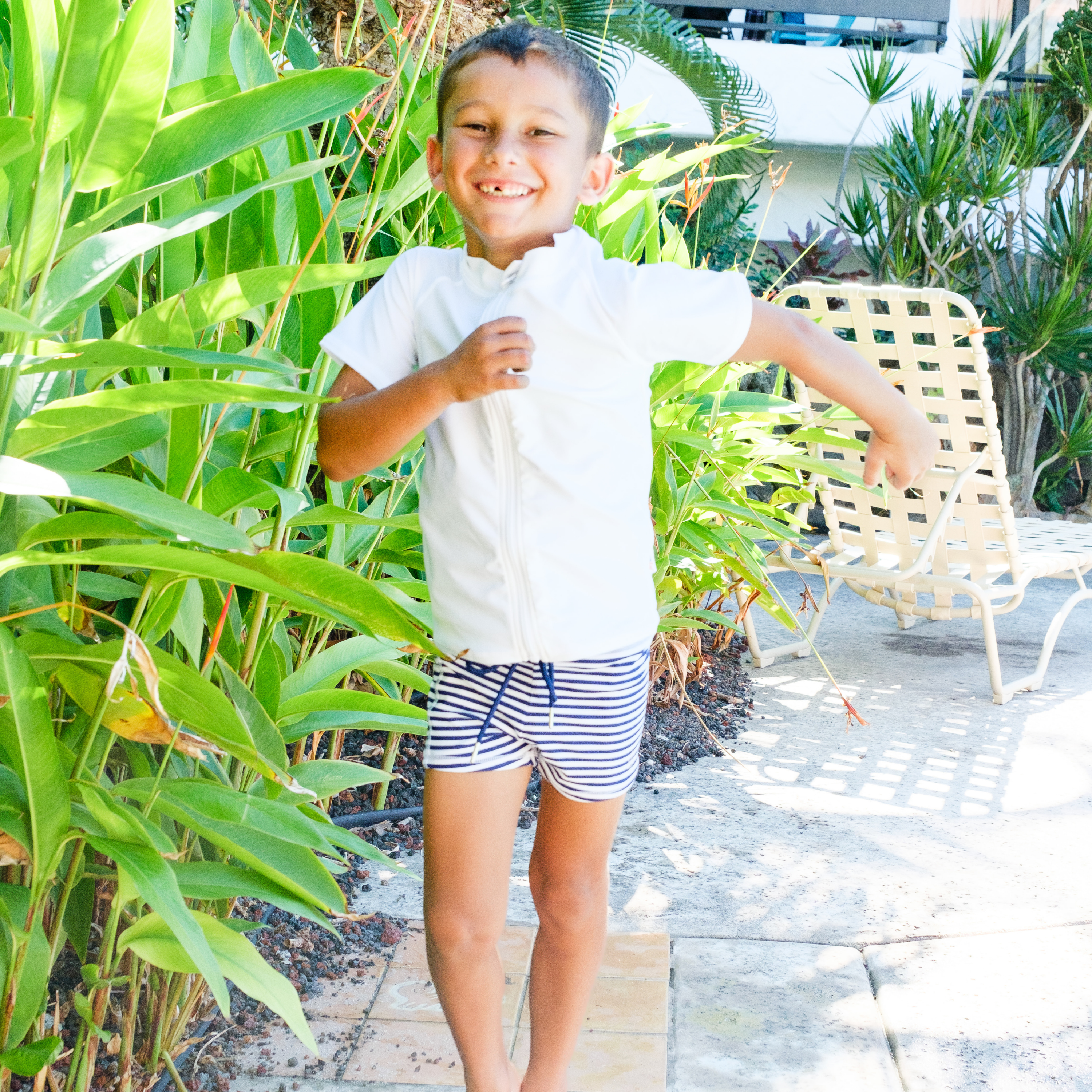 Kids Euro Swim Shorties | "Stunner"-SwimZip UPF 50+ Sun Protective Swimwear & UV Zipper Rash Guards-pos7