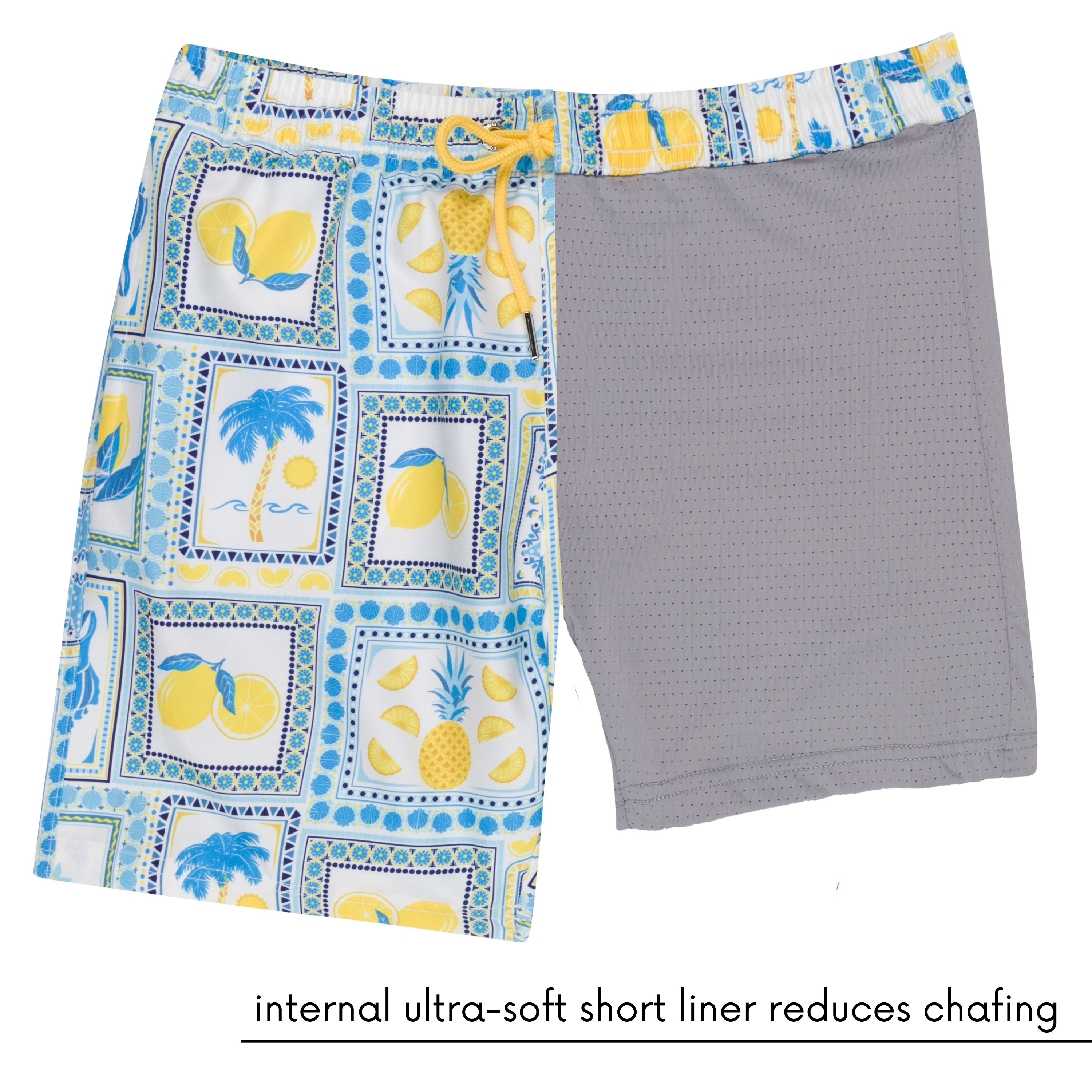 Boys Swim Trunks Boxer Brief Liner (sizes 6-14) | “Mediterranean Lemons"-SwimZip UPF 50+ Sun Protective Swimwear & UV Zipper Rash Guards-pos6