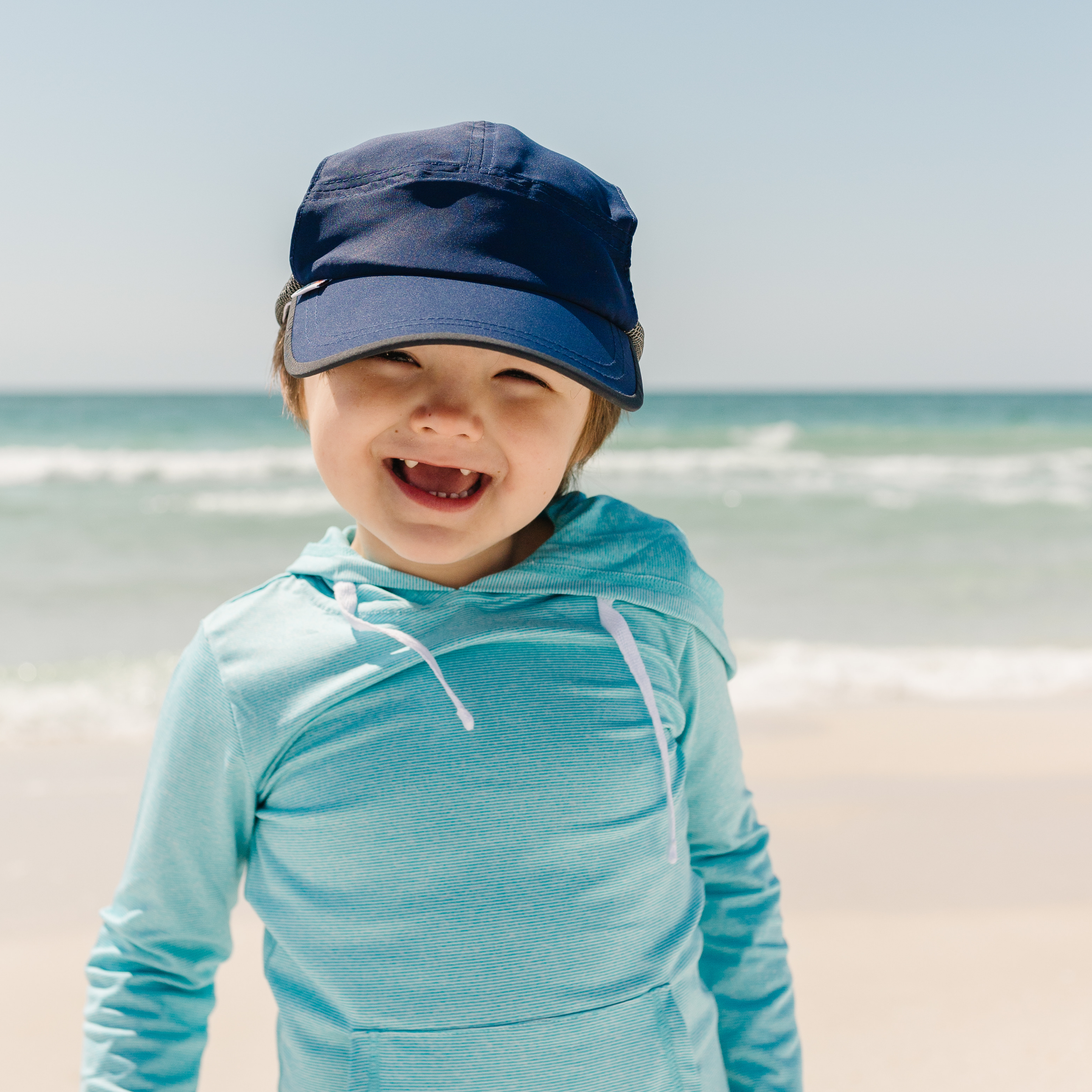 Adjustable UPF Baseball Hat - one-size fits all | Navy-SwimZip UPF 50+ Sun Protective Swimwear & UV Zipper Rash Guards-pos6