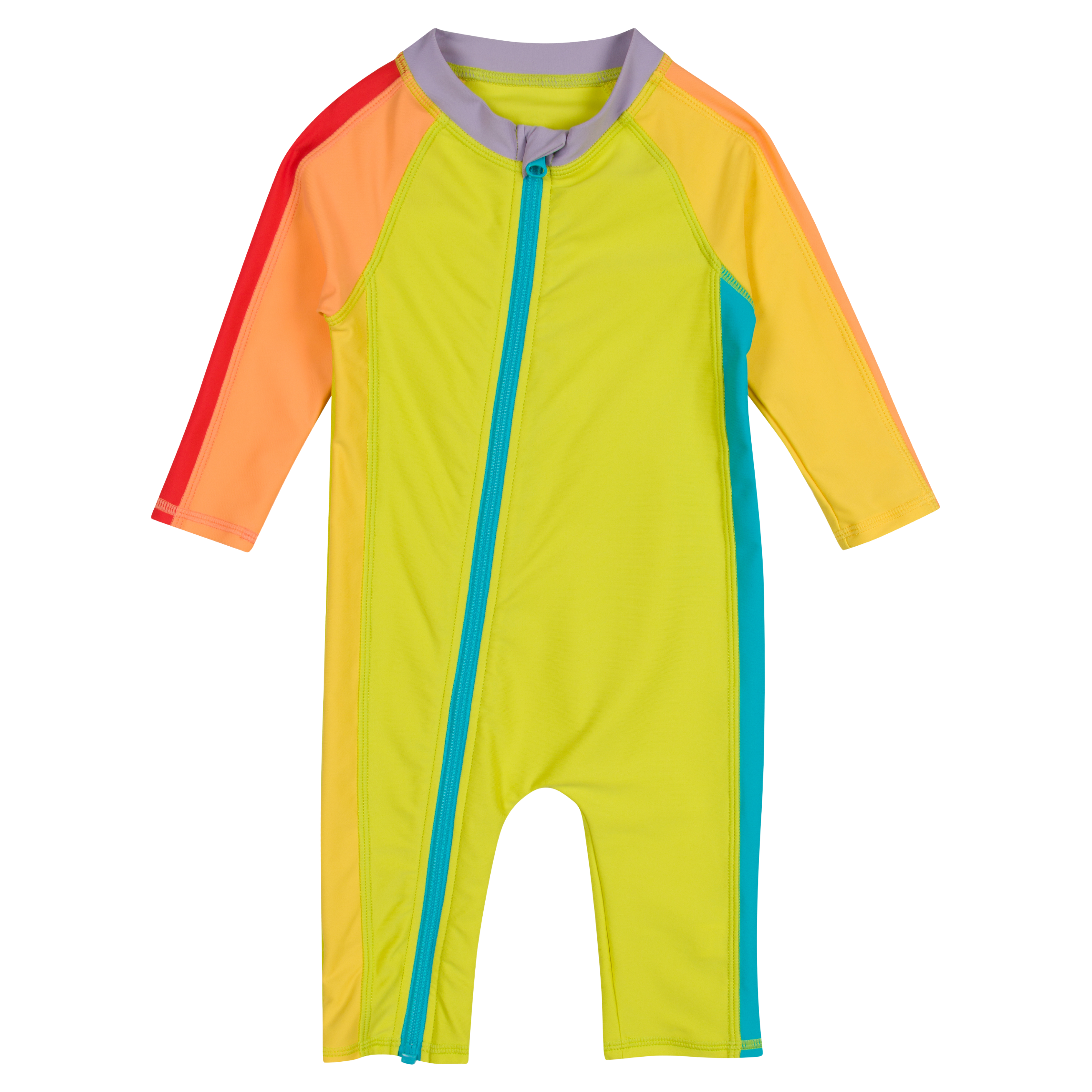 Sunsuit - Long Sleeve Romper Swimsuit | "Color Pop"-SwimZip UPF 50+ Sun Protective Swimwear & UV Zipper Rash Guards-pos1