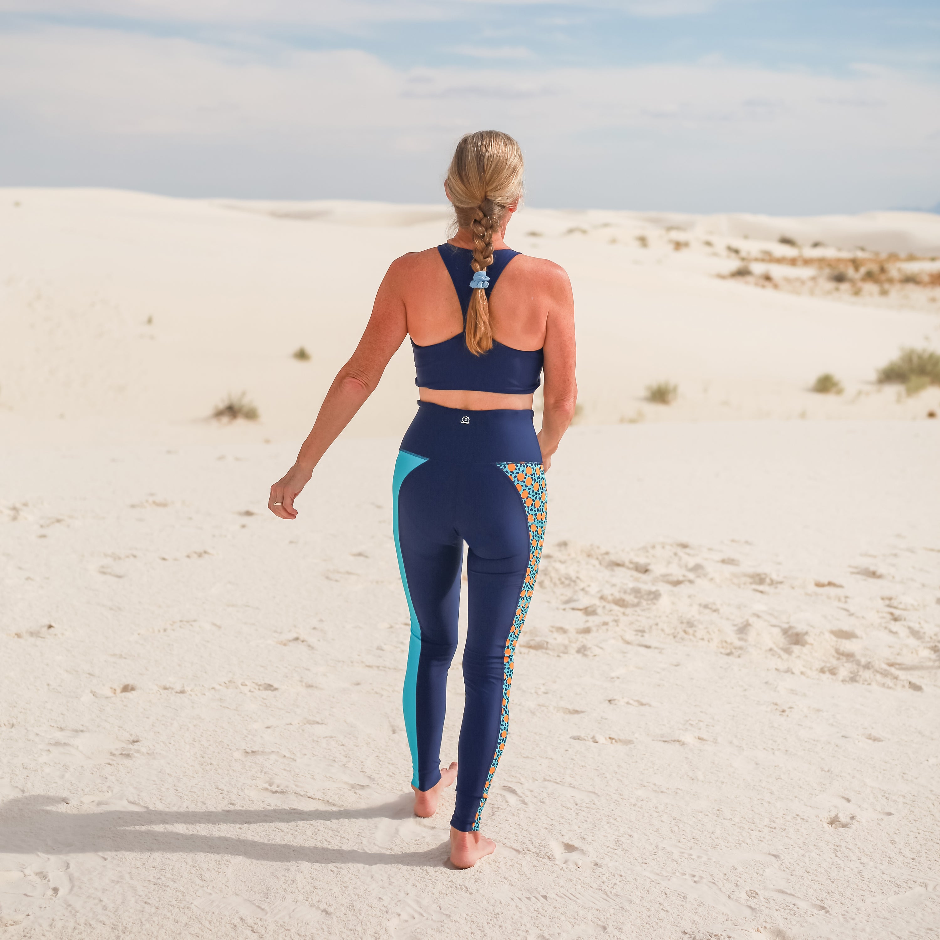 Women's Swim Pants | "Geo Party”-SwimZip UPF 50+ Sun Protective Swimwear & UV Zipper Rash Guards-pos9