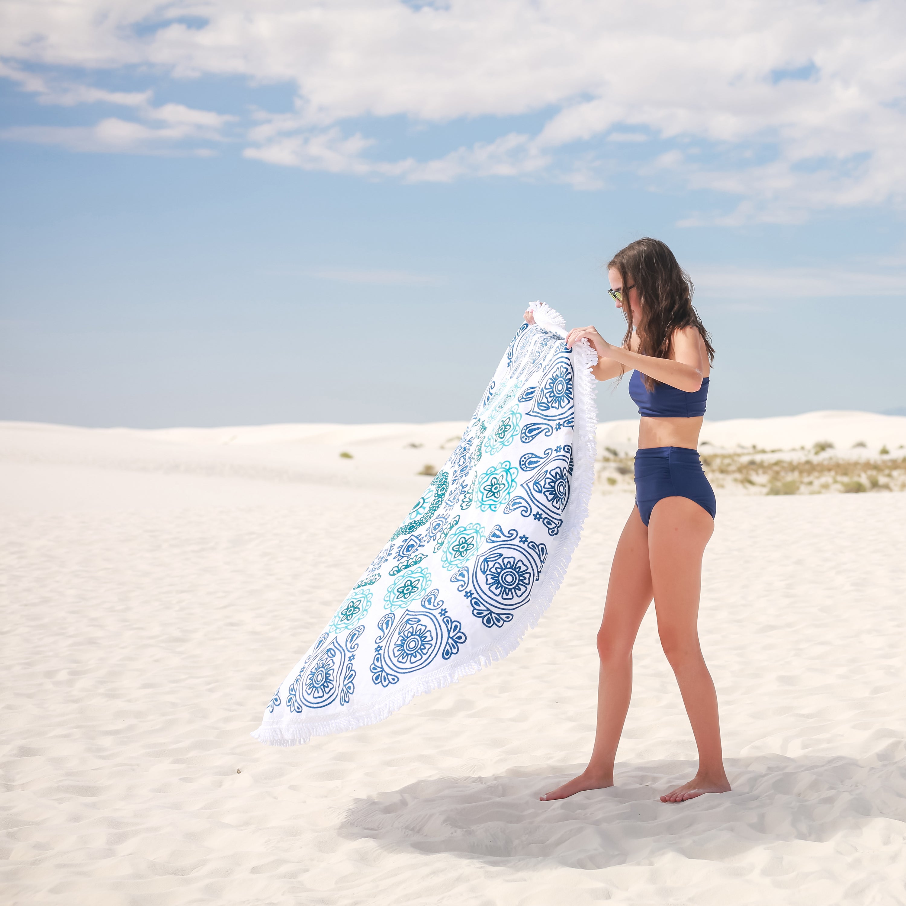 Women's Halter Bikini Top | "Navy"-SwimZip UPF 50+ Sun Protective Swimwear & UV Zipper Rash Guards-pos7