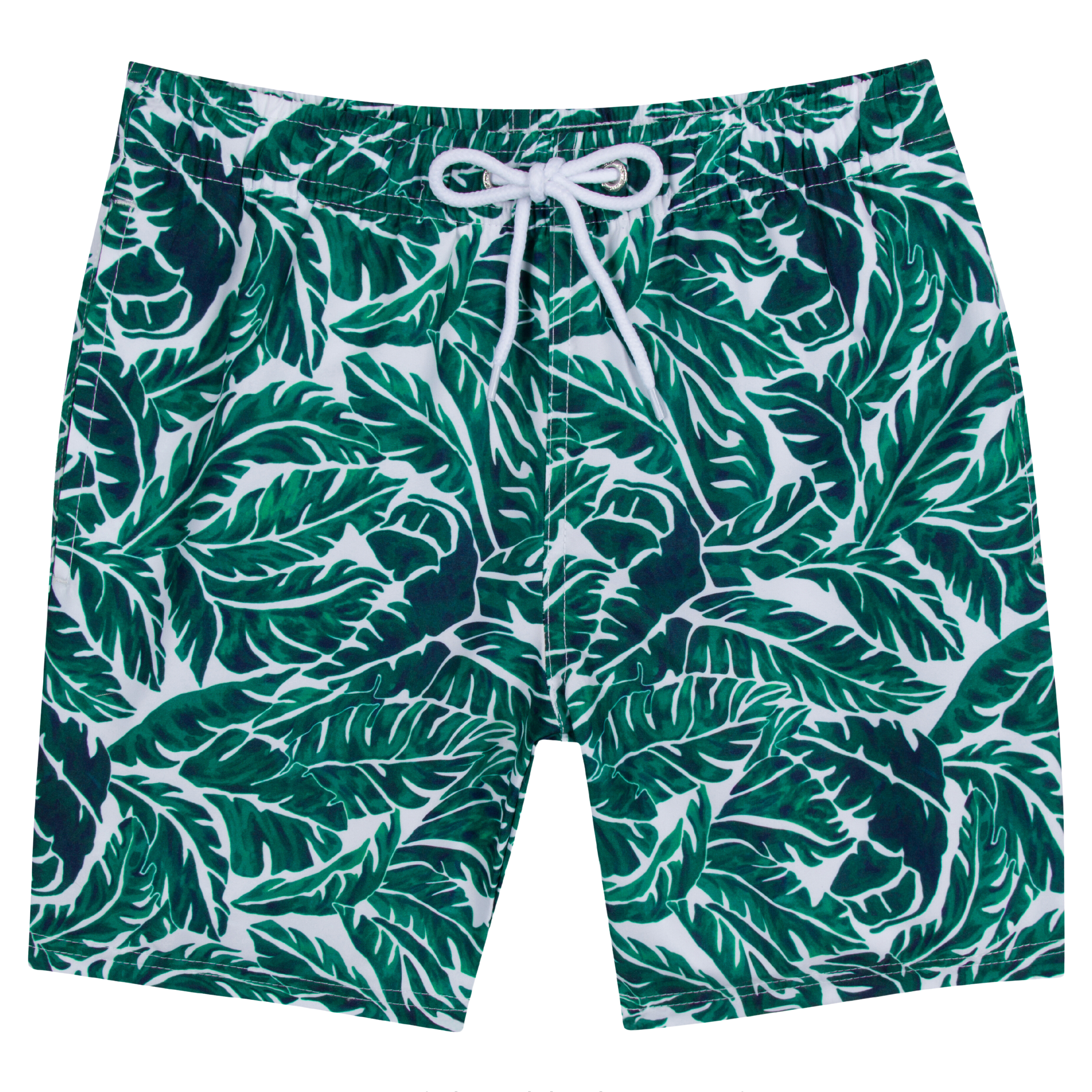 Boys Swim Trunks Boxer Brief Liner (sizes 6-14) | "Palm Leaf"-SwimZip UPF 50+ Sun Protective Swimwear & UV Zipper Rash Guards-pos1