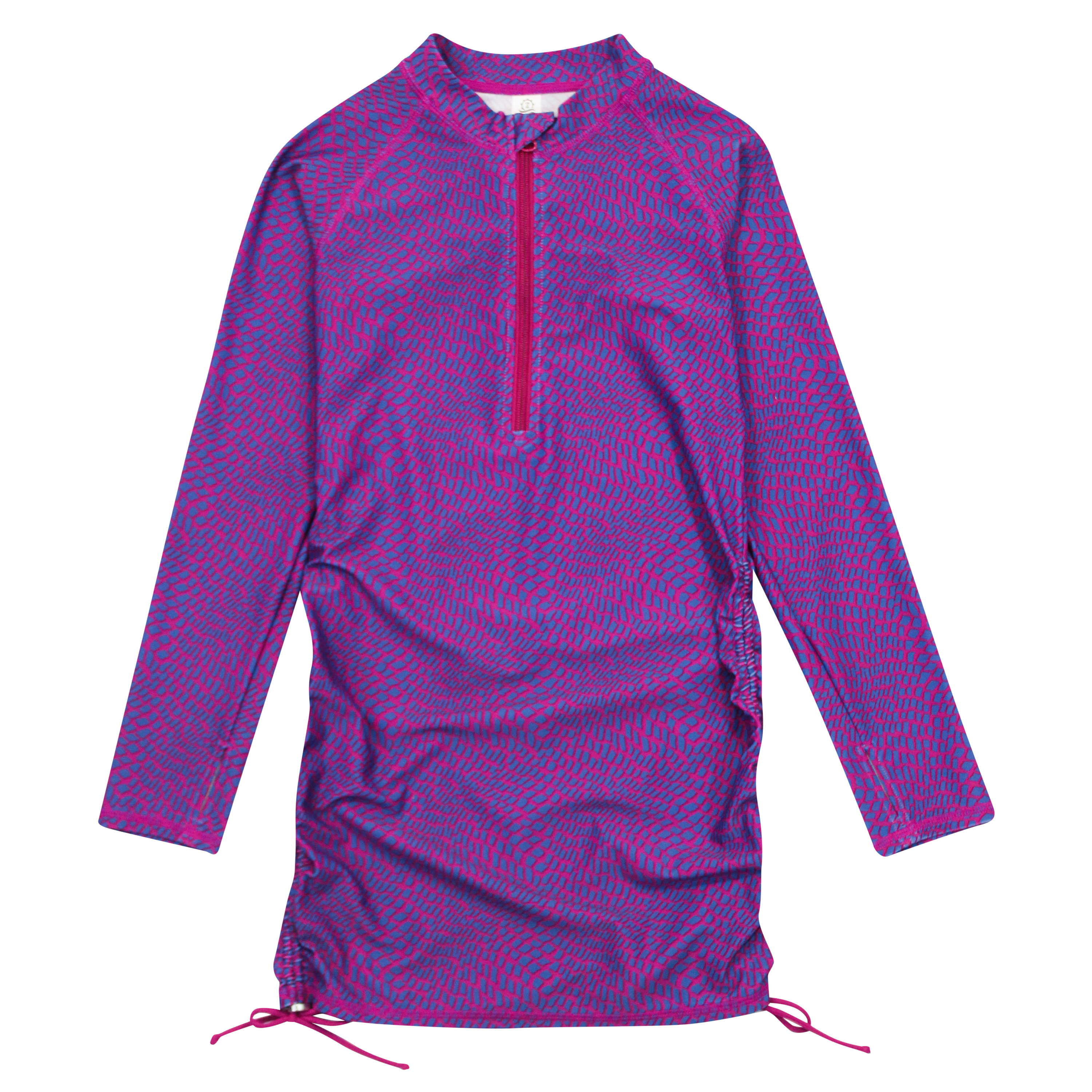 Girls Long Sleeve Swim Dress Cover Up | "In Disguise"-2T-In Disguise-SwimZip UPF 50+ Sun Protective Swimwear & UV Zipper Rash Guards-pos1