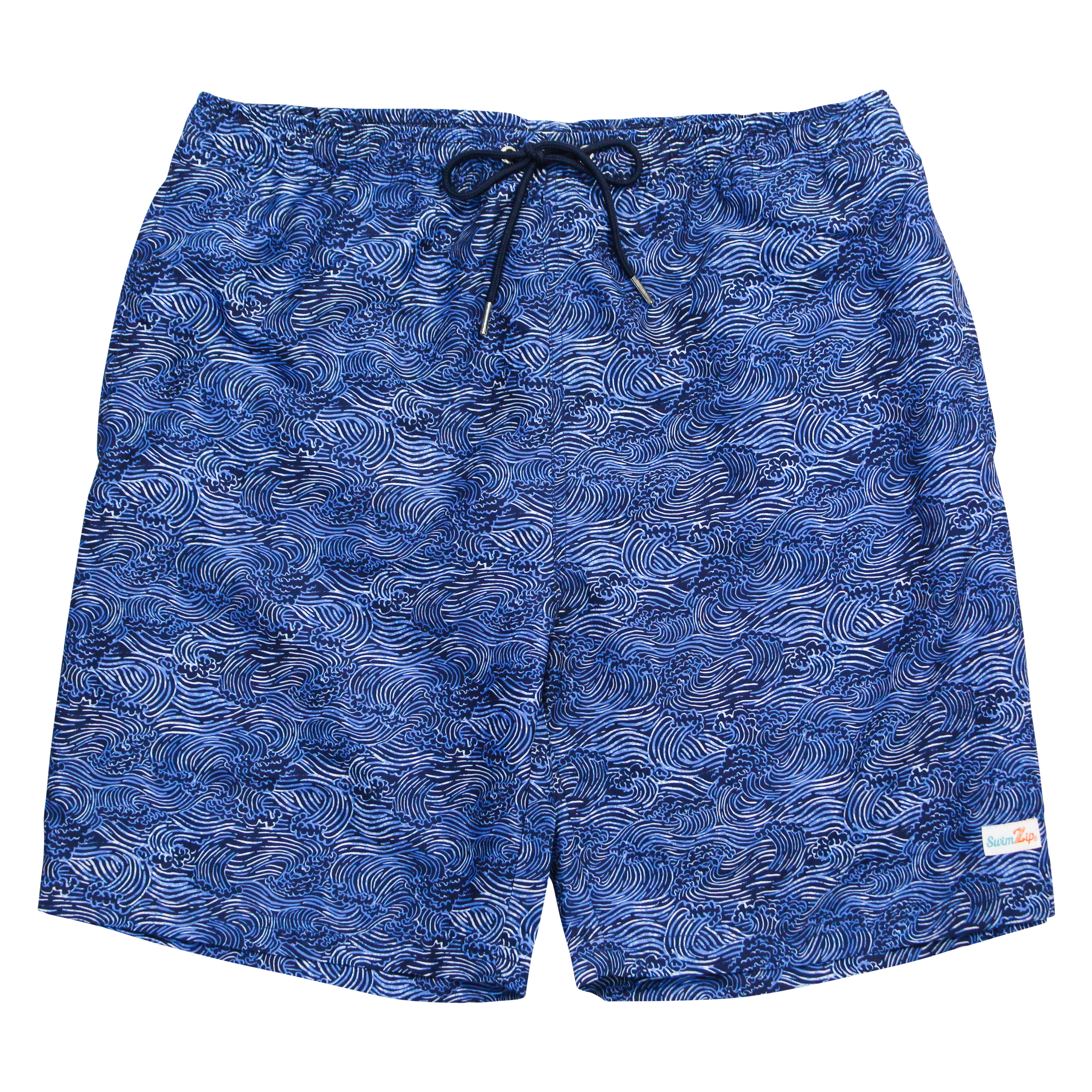 Men's 8" Swim Trunks Boxer Brief Liner | "Ocean Breeze"-S-Ocean Breeze-SwimZip UPF 50+ Sun Protective Swimwear & UV Zipper Rash Guards-pos1