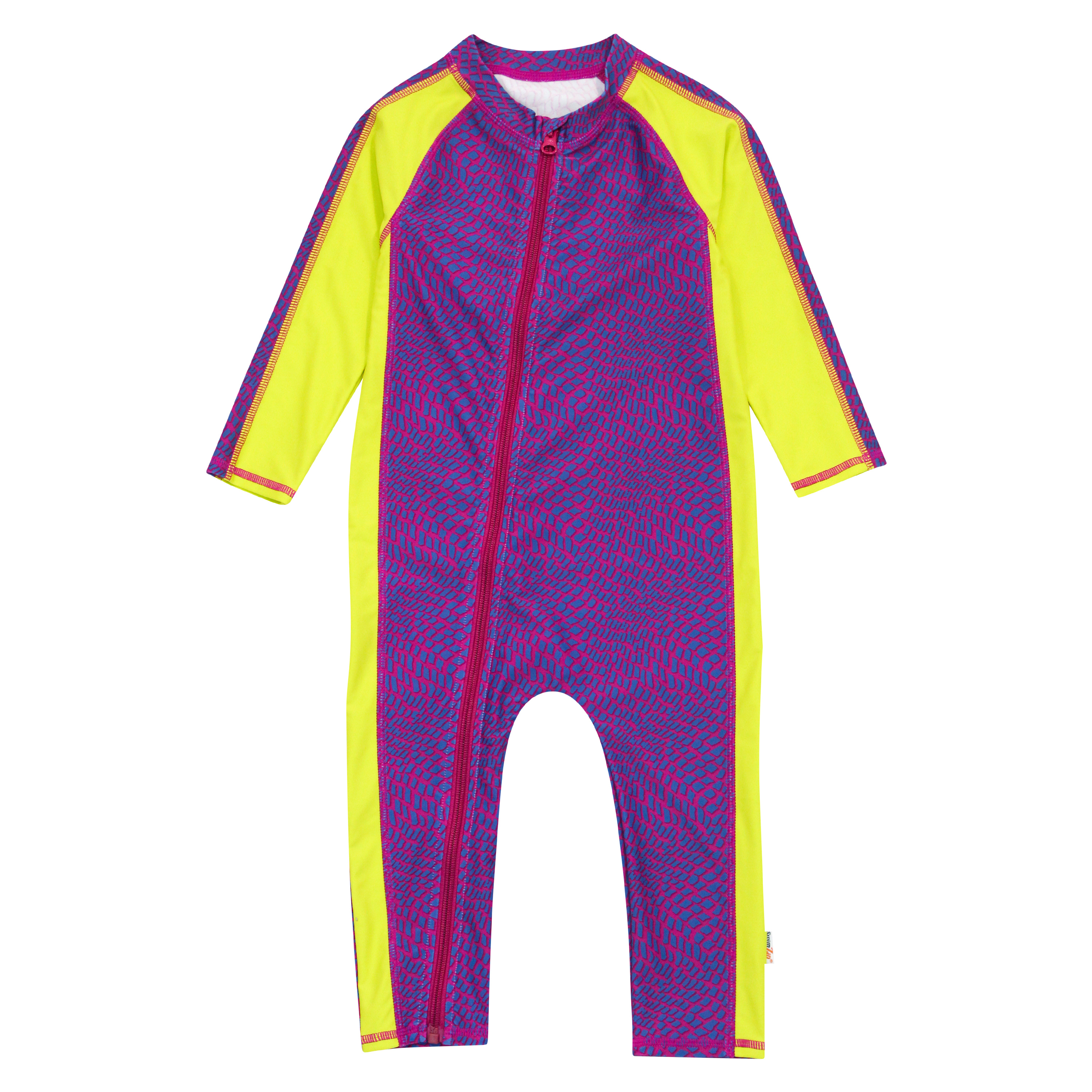 Sunsuit - Long Sleeve Romper Swimsuit | "In Disguise"-SwimZip UPF 50+ Sun Protective Swimwear & UV Zipper Rash Guards-pos1