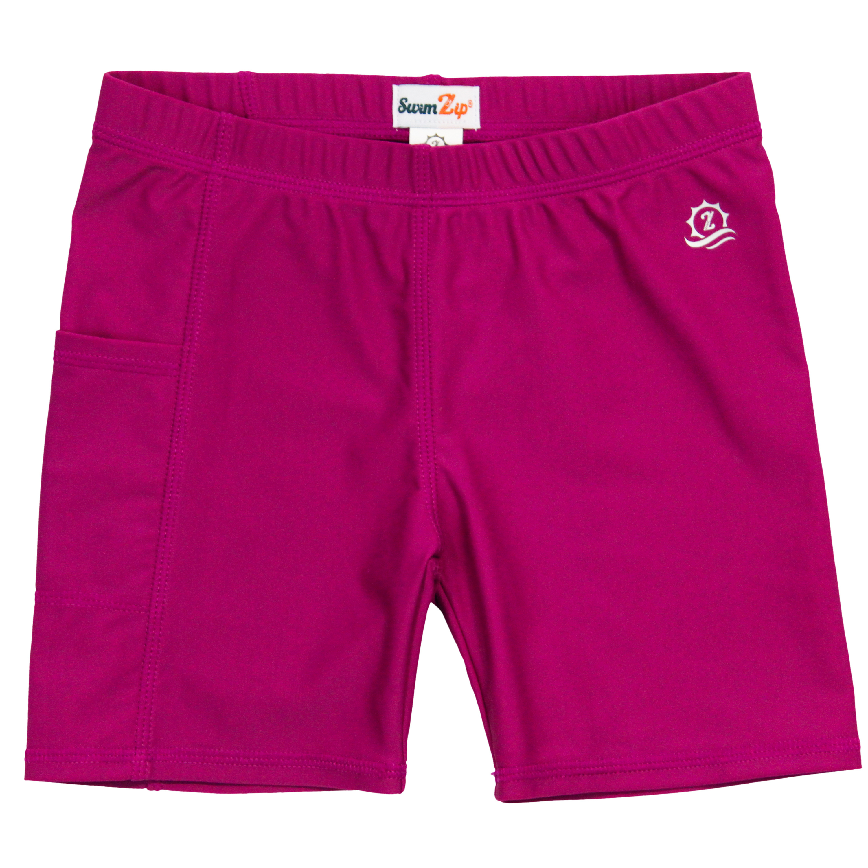 Kids Jammers Swim Shorts | "Fuchsia”-SwimZip UPF 50+ Sun Protective Swimwear & UV Zipper Rash Guards-pos1