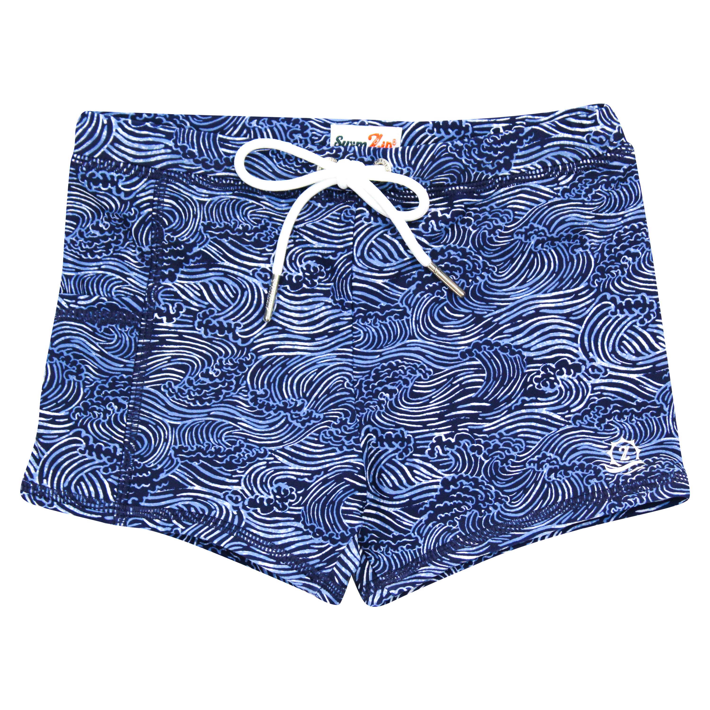 Kids Euro Swim Shorties | "Ocean Breeze"-SwimZip UPF 50+ Sun Protective Swimwear & UV Zipper Rash Guards-pos1