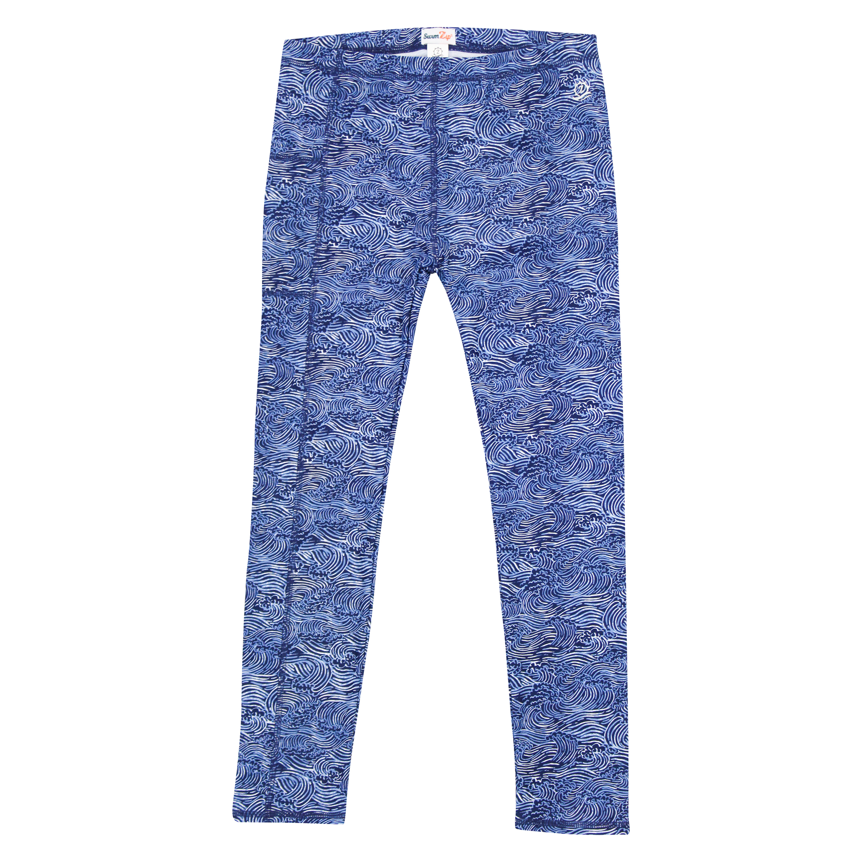 Kids Swim Pants | "Ocean Breeze”-6-12 Month-Ocean Breeze-SwimZip UPF 50+ Sun Protective Swimwear & UV Zipper Rash Guards-pos1