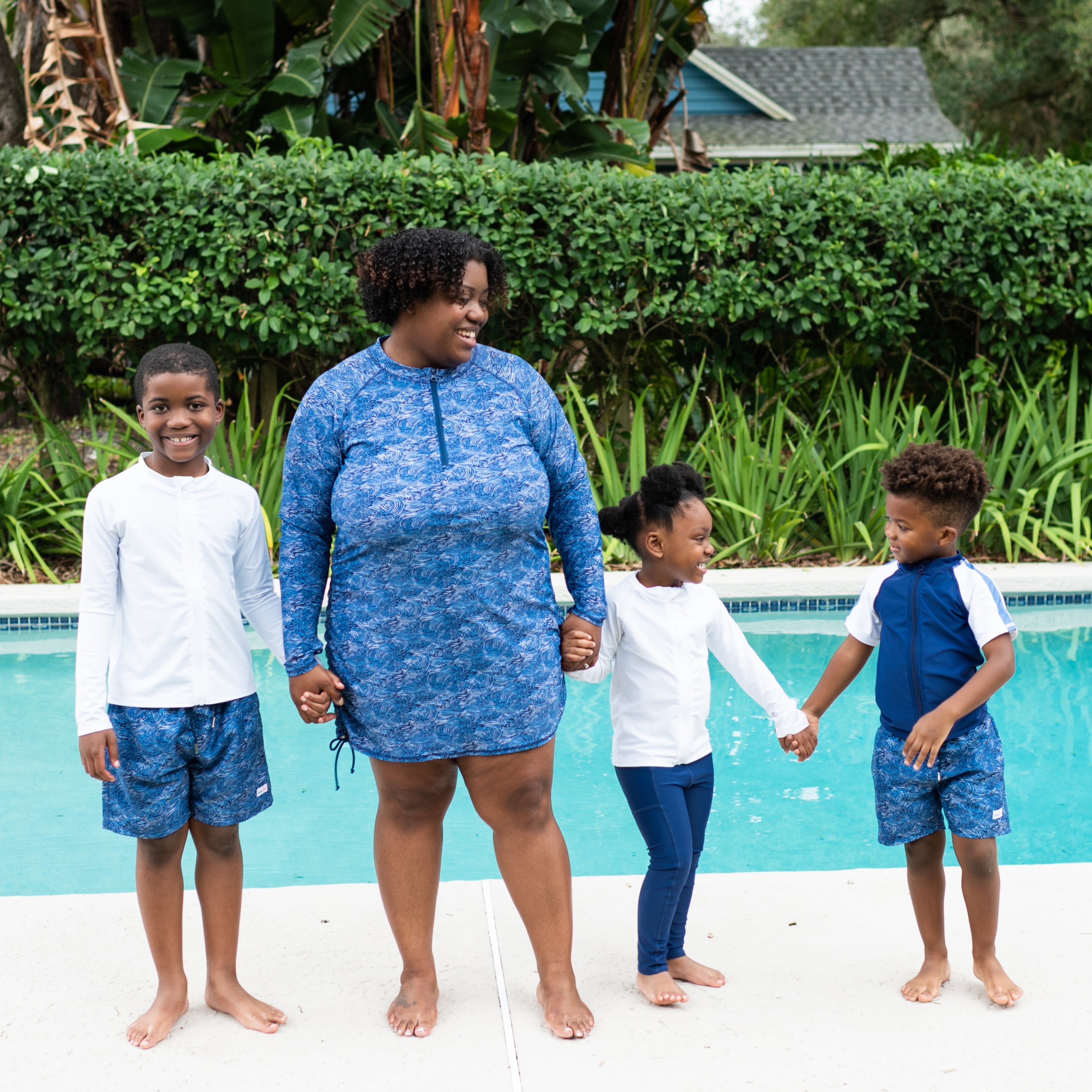 Kids UPF 50+ Long Sleeve Zipper Rash Guard Swim Shirt | "White"-SwimZip UPF 50+ Sun Protective Swimwear & UV Zipper Rash Guards-pos8