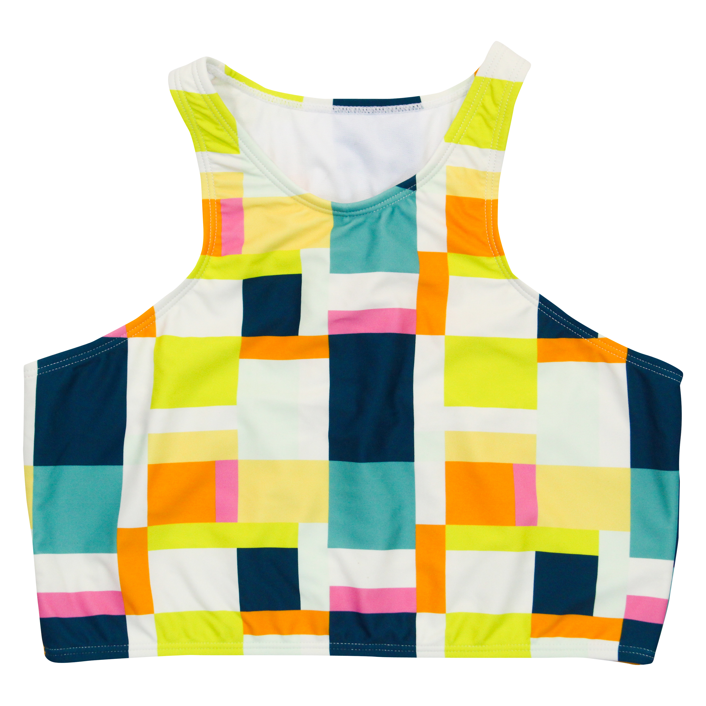 Women's Halter Bikini Top | "Check It Out"-SwimZip UPF 50+ Sun Protective Swimwear & UV Zipper Rash Guards-pos1