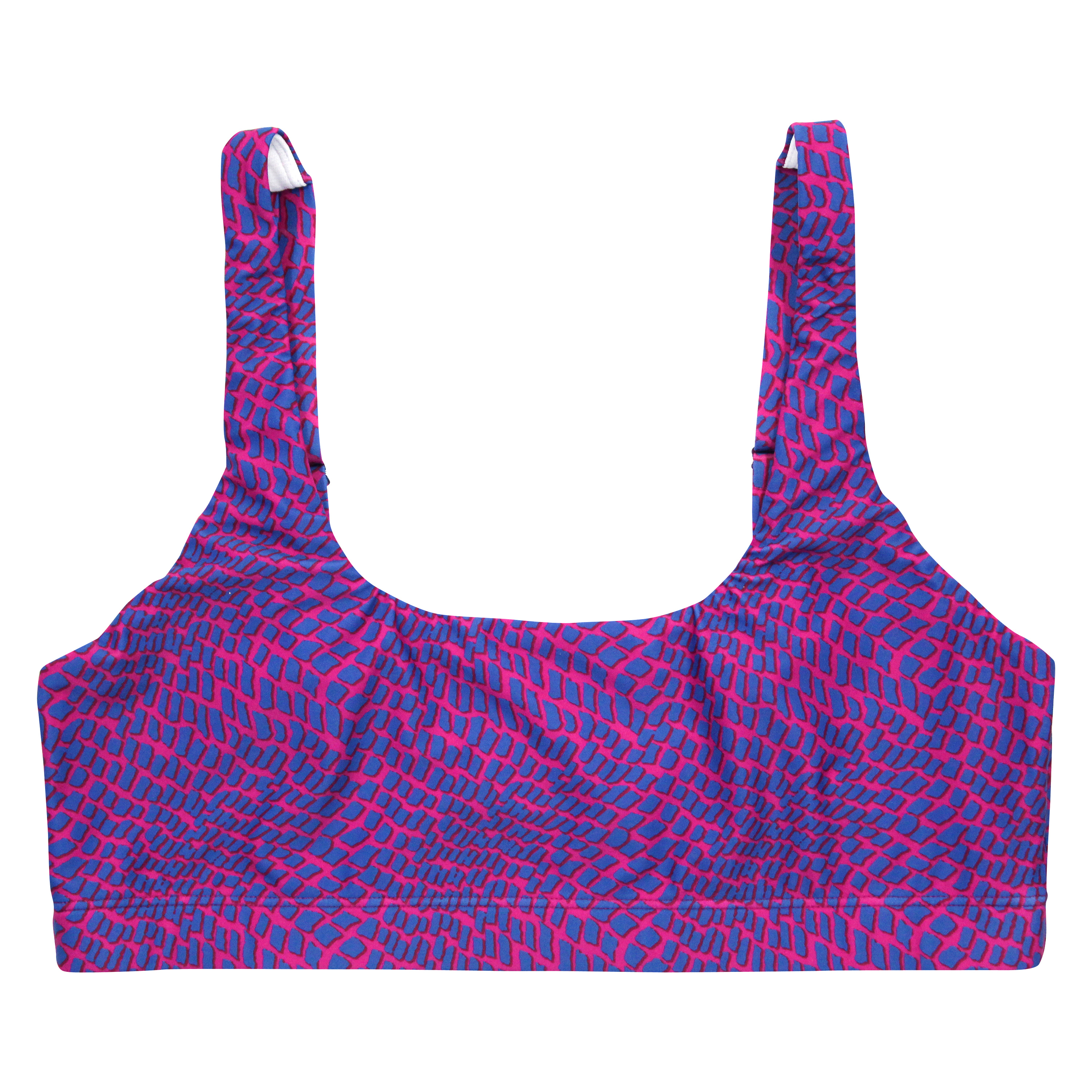 Women's Scoop Neck Bikini Top | "In Disguise"-XS-In Disguise-SwimZip UPF 50+ Sun Protective Swimwear & UV Zipper Rash Guards-pos1
