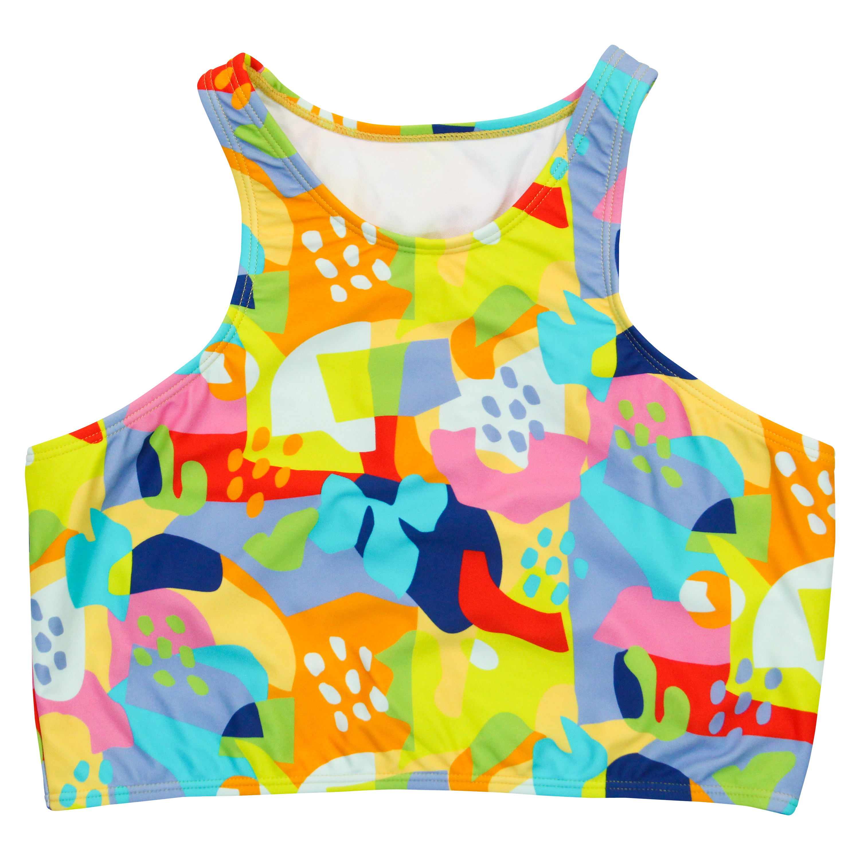 Women's Halter Bikini Top | "Joyful"-SwimZip UPF 50+ Sun Protective Swimwear & UV Zipper Rash Guards-pos1