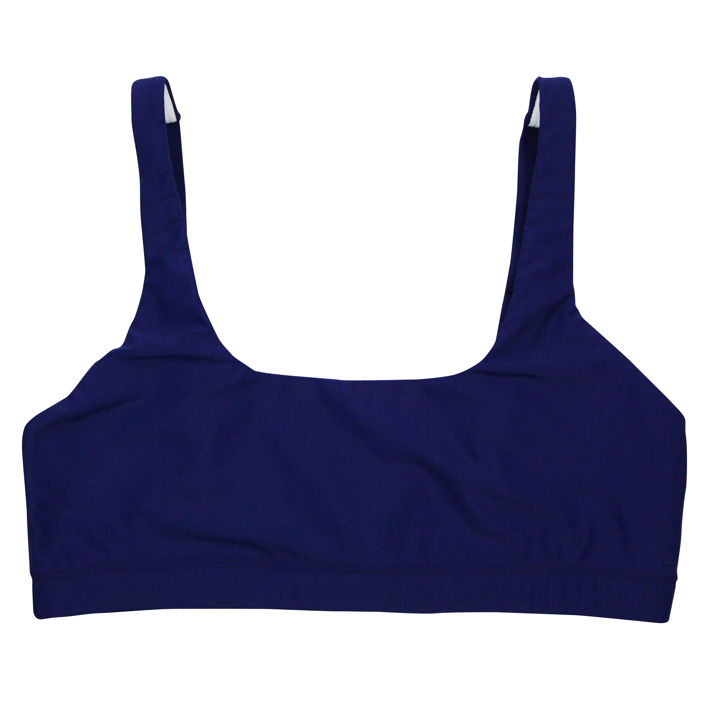 Women's Scoop Neck Bikini Top | "Navy"-SwimZip UPF 50+ Sun Protective Swimwear & UV Zipper Rash Guards-pos1