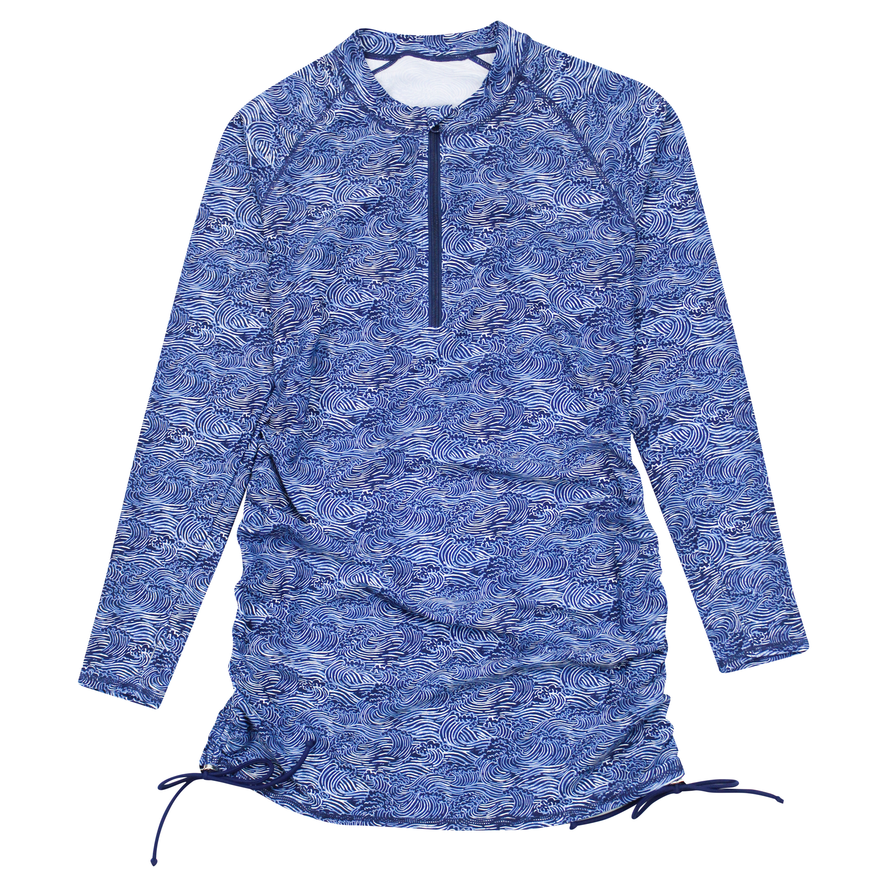 Women's Half Zip Swim Dress Cover Up | "Ocean Breeze"-XS-Ocean Breeze-SwimZip UPF 50+ Sun Protective Swimwear & UV Zipper Rash Guards-pos1