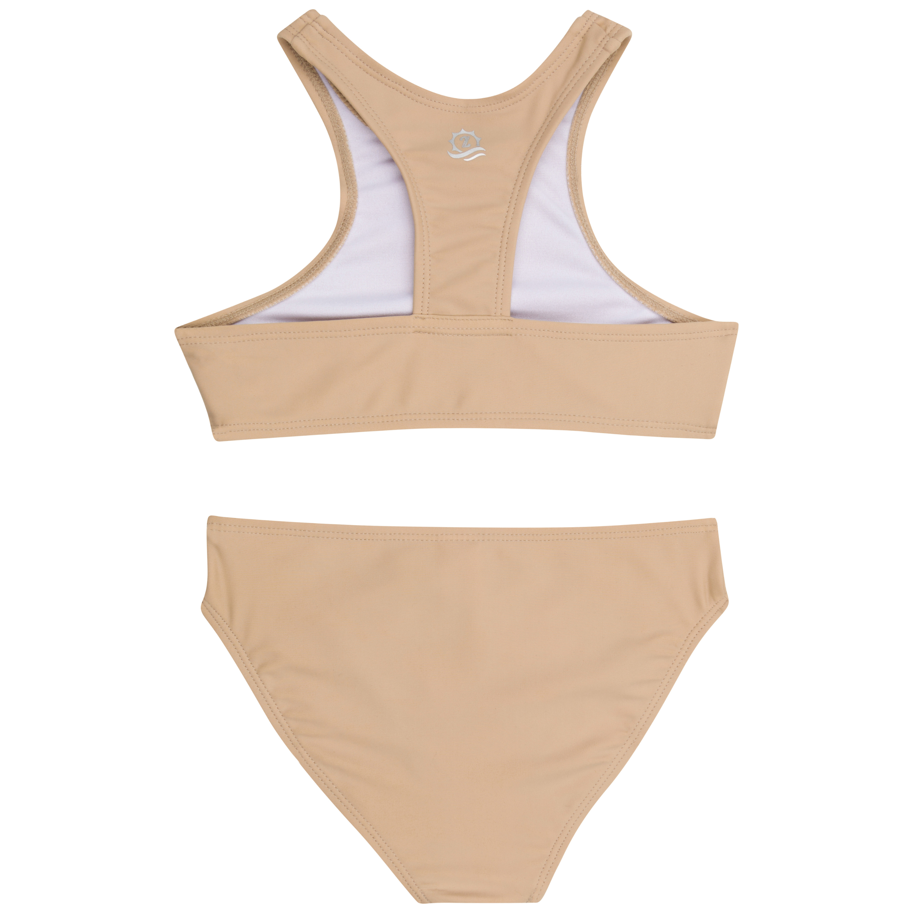 Girls Halter Top Bikini Set (2 Piece) | "Sandy Beach"-SwimZip UPF 50+ Sun Protective Swimwear & UV Zipper Rash Guards-pos12