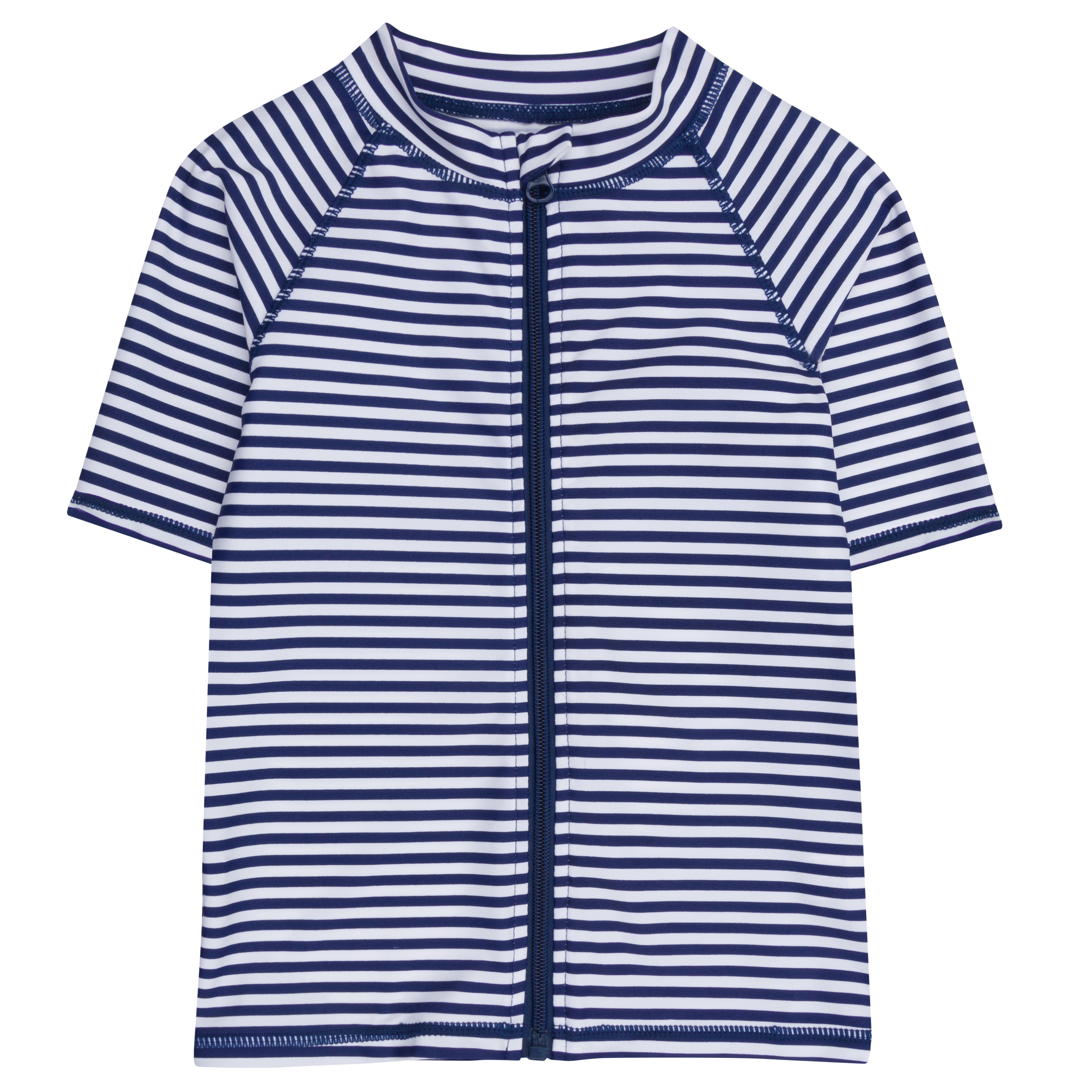 Kids Short Sleeve Zipper Rash Guard Swim Shirt | “Stunner”-SwimZip UPF 50+ Sun Protective Swimwear & UV Zipper Rash Guards-pos1
