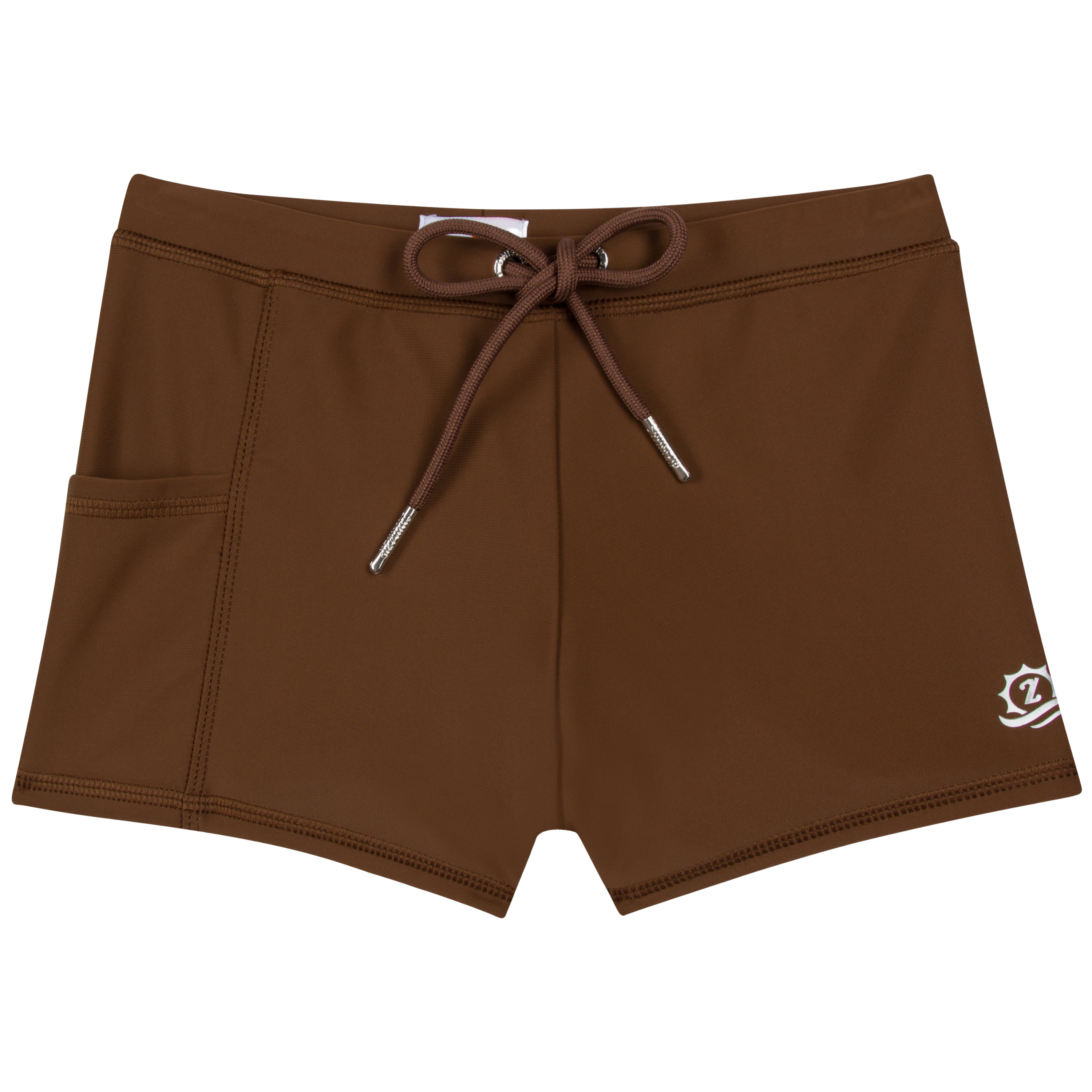 Kids Euro Swim Shorties | "Cold Brew"-6-12 Month-Cold Brew-SwimZip UPF 50+ Sun Protective Swimwear & UV Zipper Rash Guards-pos1