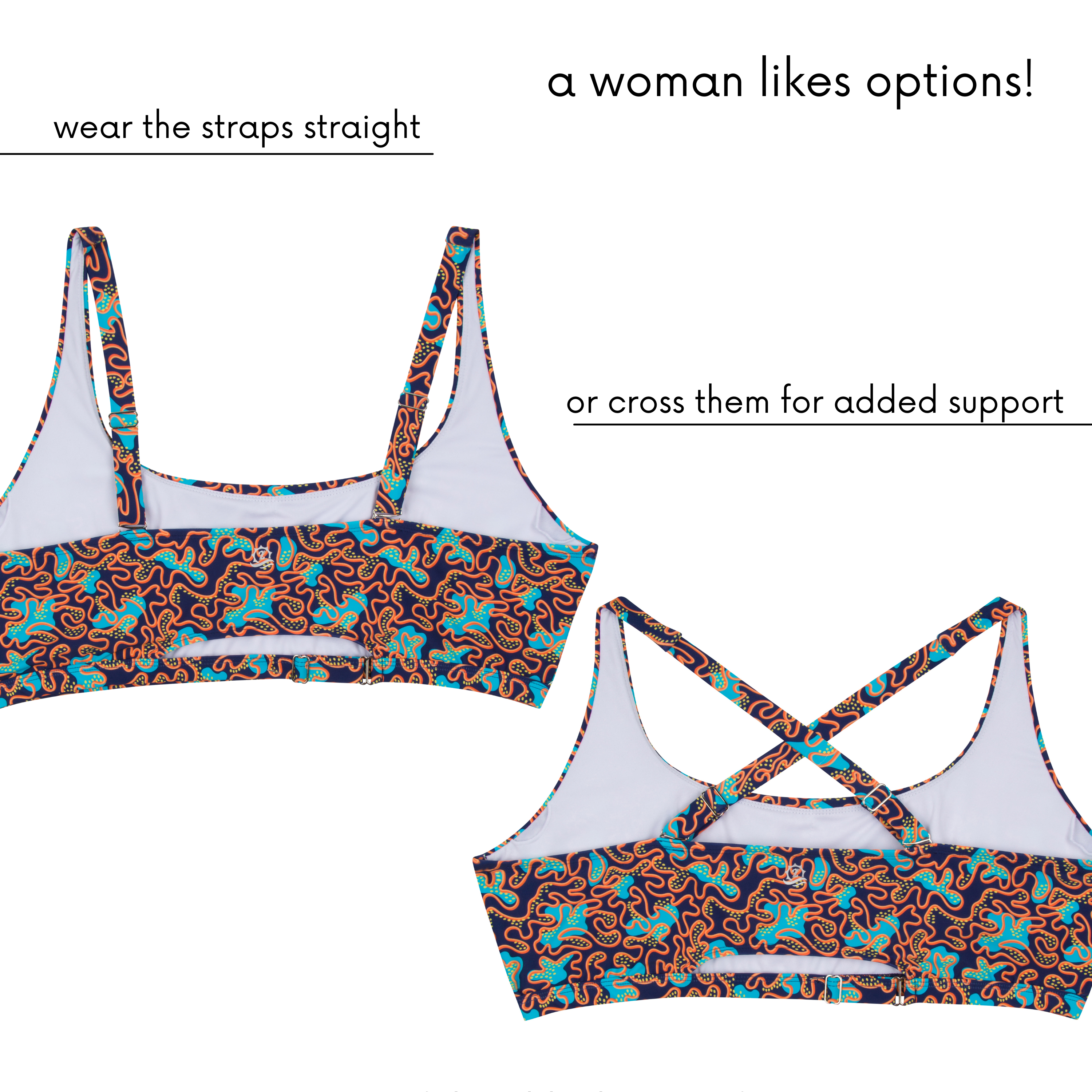 Women's Scoop Neck Bikini Top Plus Size | "Deep Dive"-SwimZip UPF 50+ Sun Protective Swimwear & UV Zipper Rash Guards-pos4