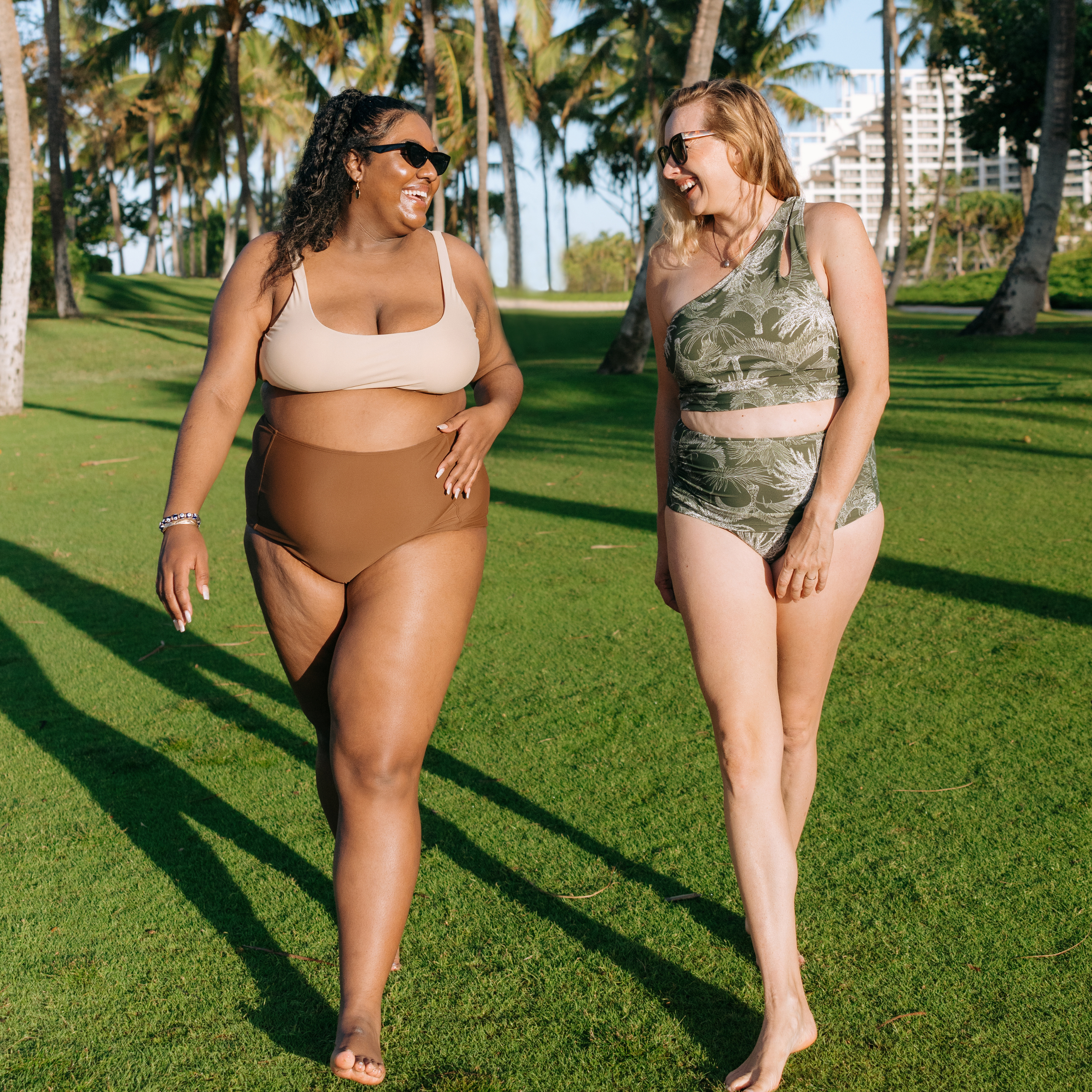 Women's Scoop Neck Bikini Top Plus Size | "Sandy Beach"-SwimZip UPF 50+ Sun Protective Swimwear & UV Zipper Rash Guards-pos7