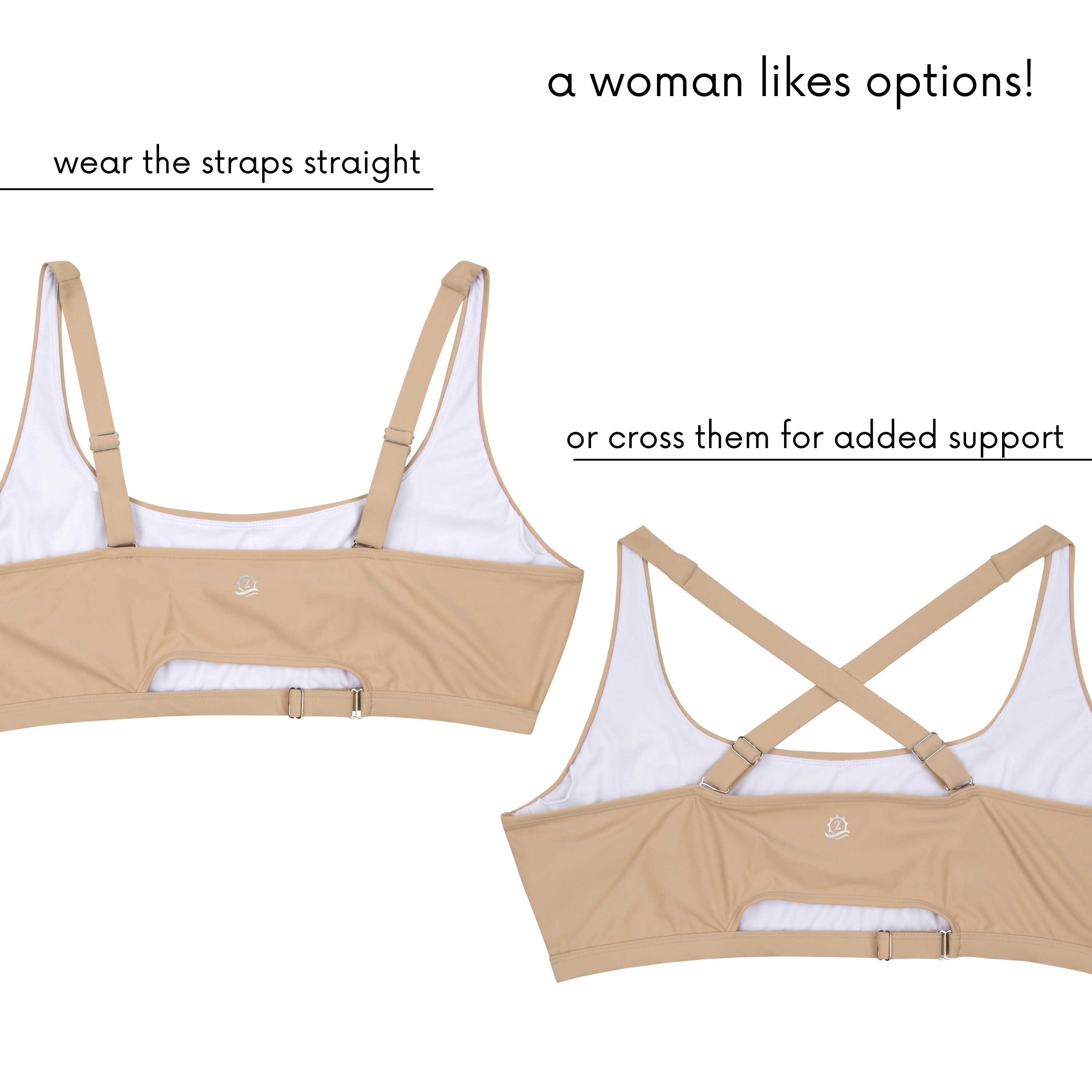 Women's Scoop Neck Bikini Top Plus Size | "Sandy Beach"-SwimZip UPF 50+ Sun Protective Swimwear & UV Zipper Rash Guards-pos8