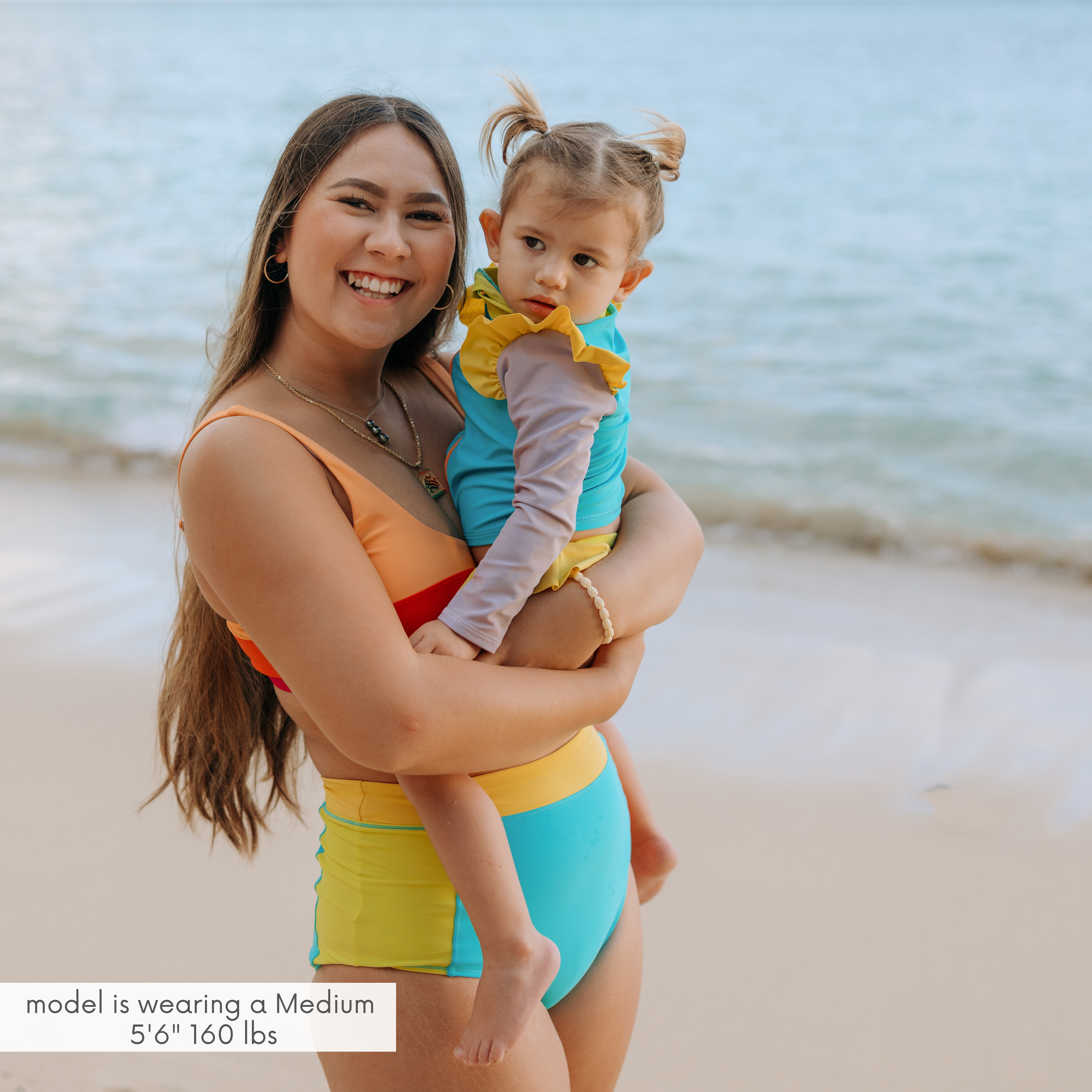 Women's Scoop Neck Bikini Top | "Color Pop"-SwimZip UPF 50+ Sun Protective Swimwear & UV Zipper Rash Guards-pos2