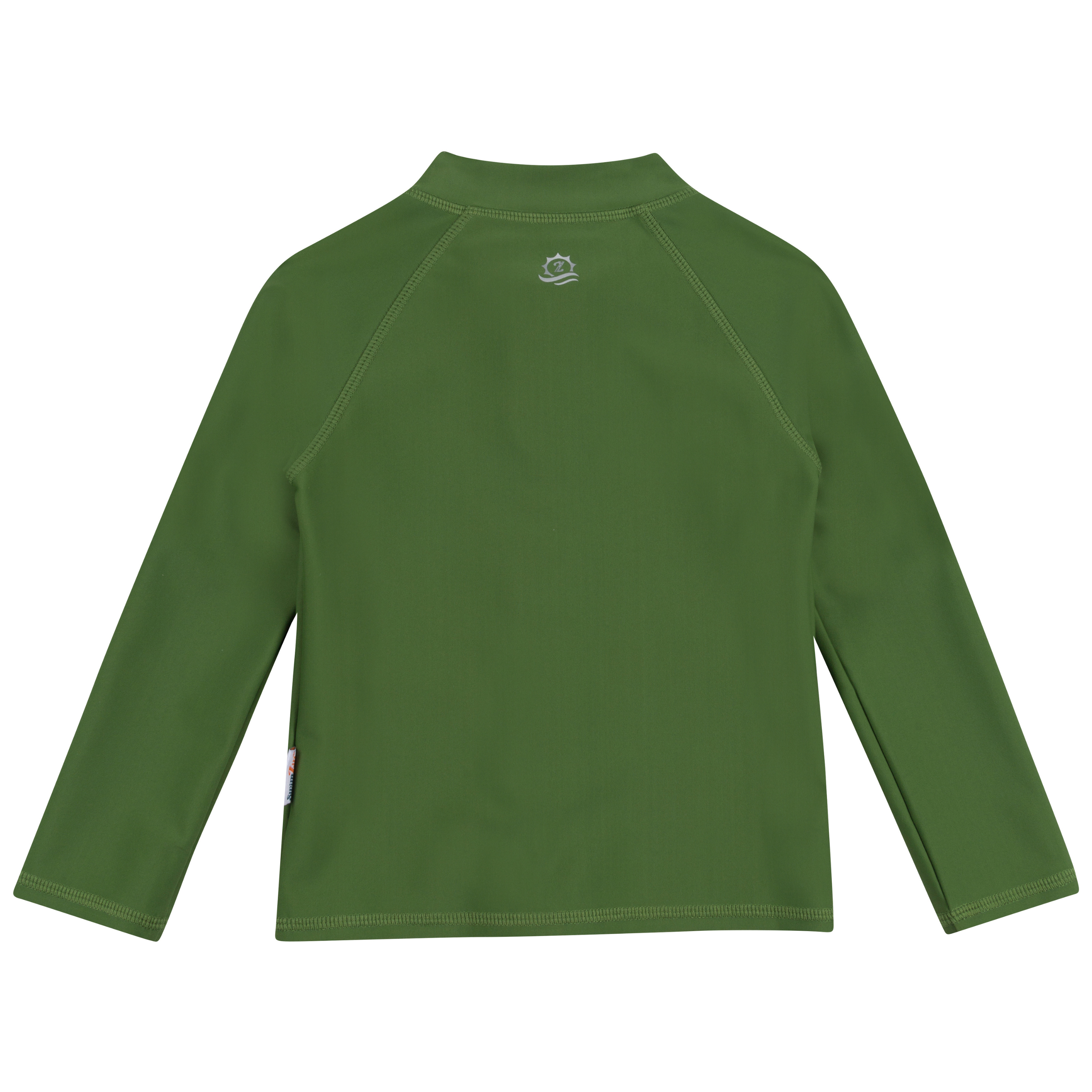 Kids UPF 50+ Long Sleeve Zipper Rash Guard Swim Shirt | "Garden Green"-SwimZip UPF 50+ Sun Protective Swimwear & UV Zipper Rash Guards-pos9