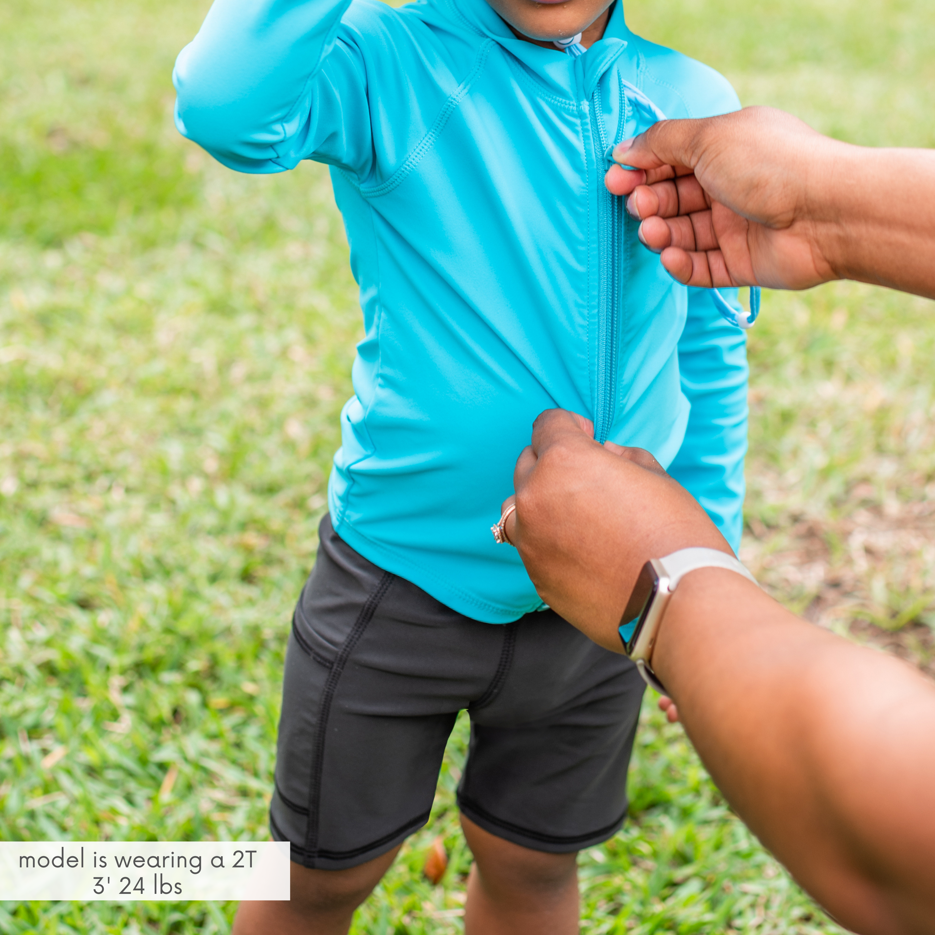 Kids Jammers Swim Shorts | "Black"-SwimZip UPF 50+ Sun Protective Swimwear & UV Zipper Rash Guards-pos2
