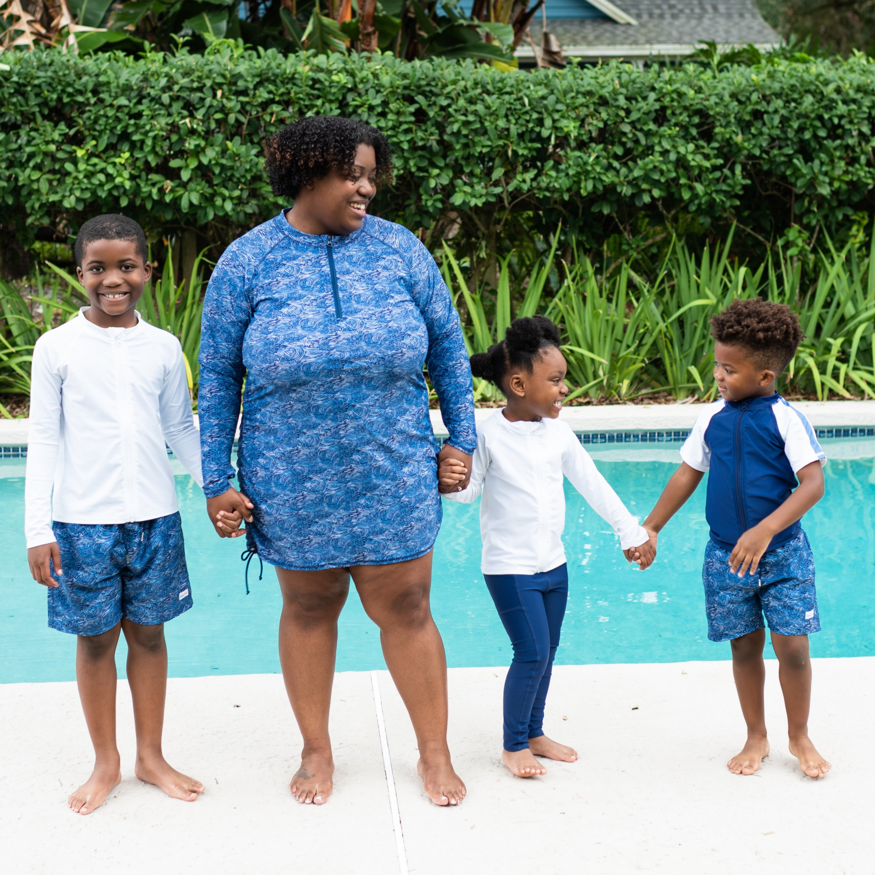 Kids Swim Pants | "Navy"-SwimZip UPF 50+ Sun Protective Swimwear & UV Zipper Rash Guards-pos3