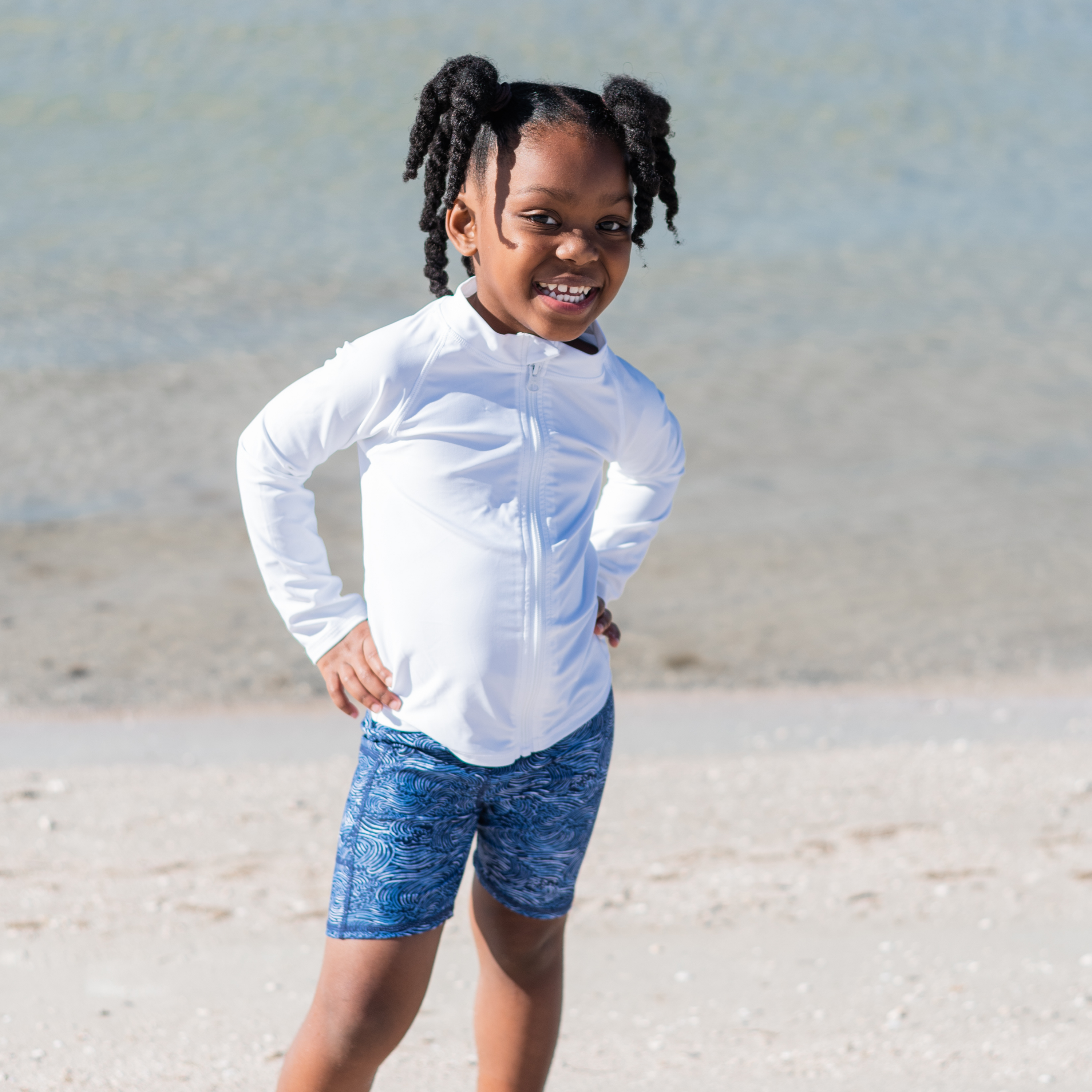 Kids Jammers Swim Shorts | "Ocean Breeze"-SwimZip UPF 50+ Sun Protective Swimwear & UV Zipper Rash Guards-pos2