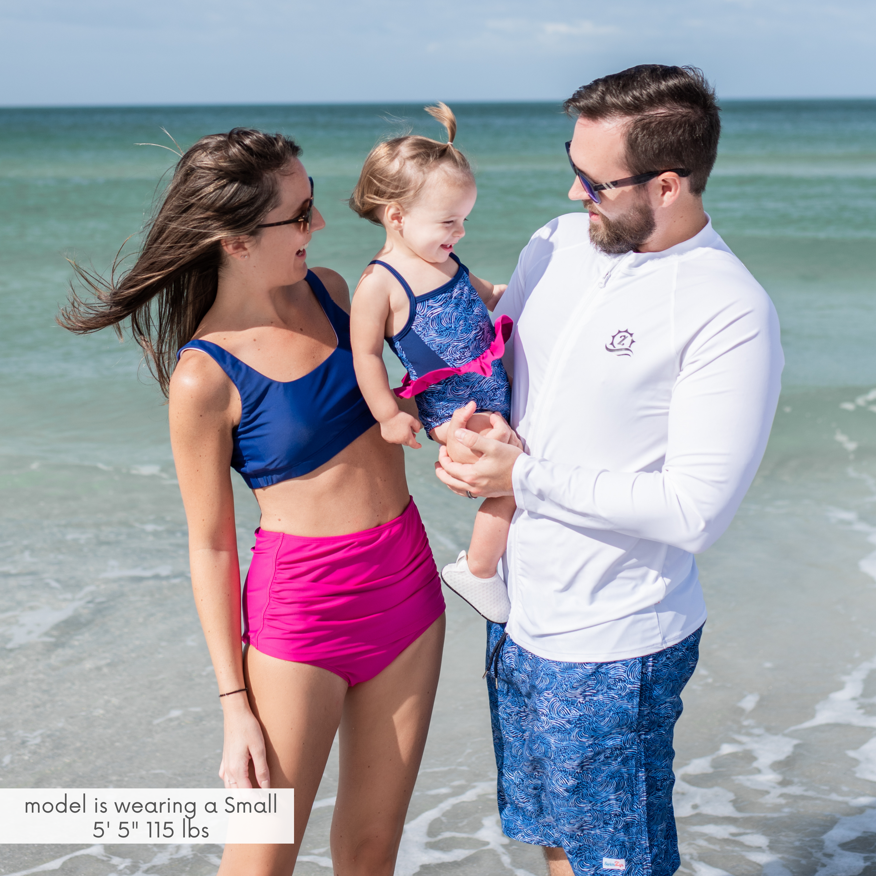 Women's Scoop Neck Bikini Top | "Navy"-SwimZip UPF 50+ Sun Protective Swimwear & UV Zipper Rash Guards-pos2
