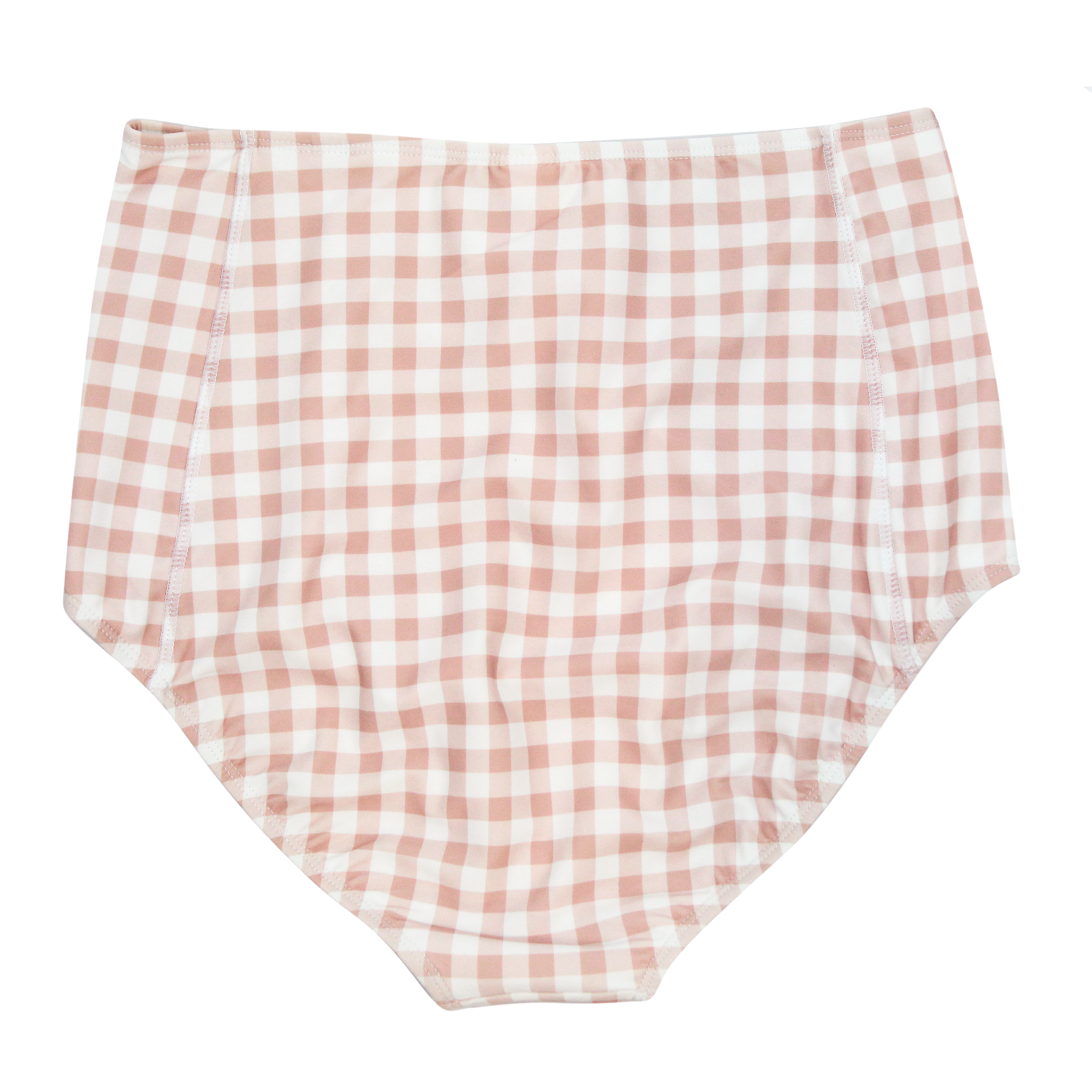 Women's High Waist Bikini Bottoms | "Pink Gingham"-SwimZip UPF 50+ Sun Protective Swimwear & UV Zipper Rash Guards-pos11