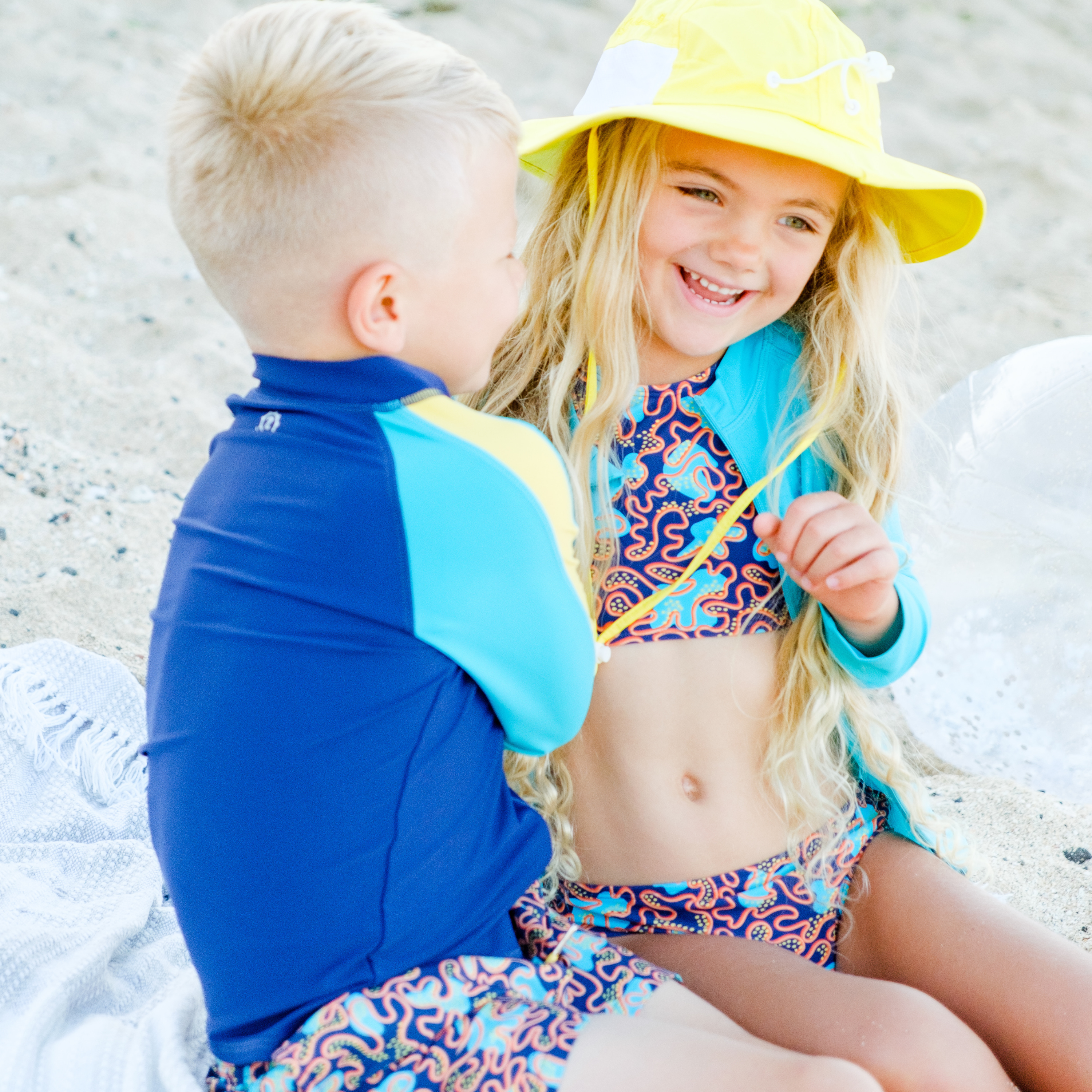 Girls Halter Top Bikini Set (2 Piece) | "Deep Dive"-SwimZip UPF 50+ Sun Protective Swimwear & UV Zipper Rash Guards-pos3