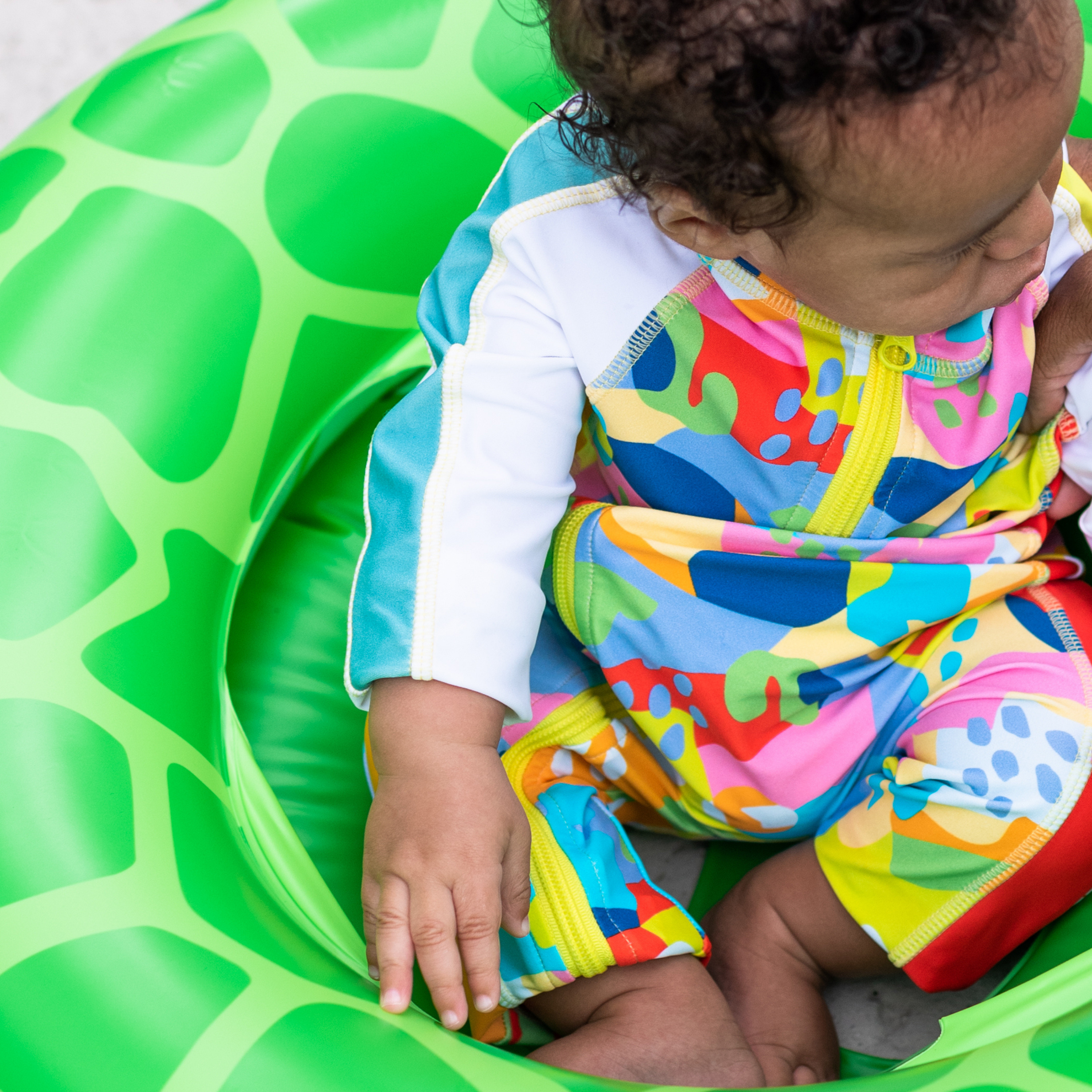 Sunsuit - Long Sleeve Romper Swimsuit | "Joyful"-SwimZip UPF 50+ Sun Protective Swimwear & UV Zipper Rash Guards-pos4