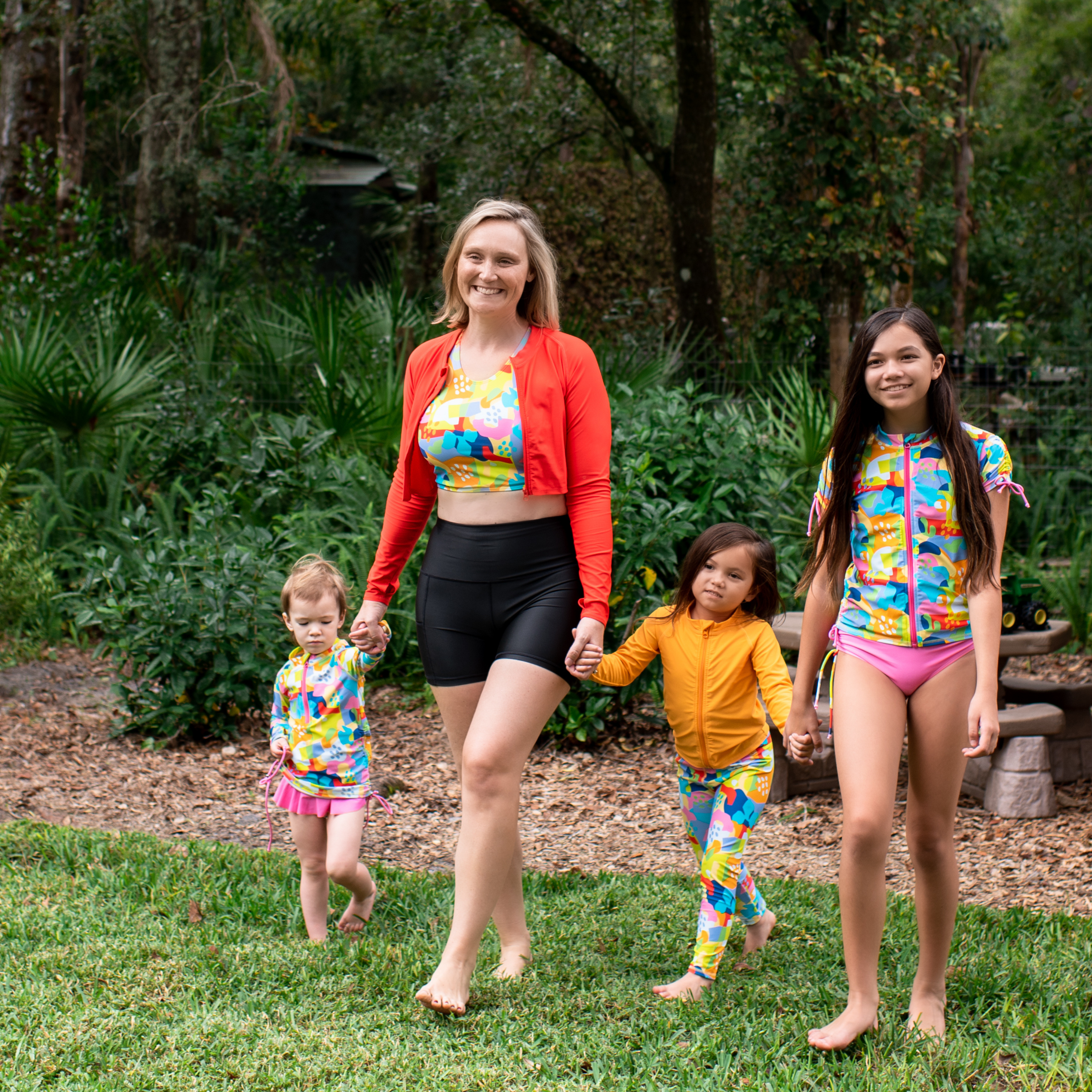 Kids Swim Pants | "Joyful"-SwimZip UPF 50+ Sun Protective Swimwear & UV Zipper Rash Guards-pos5