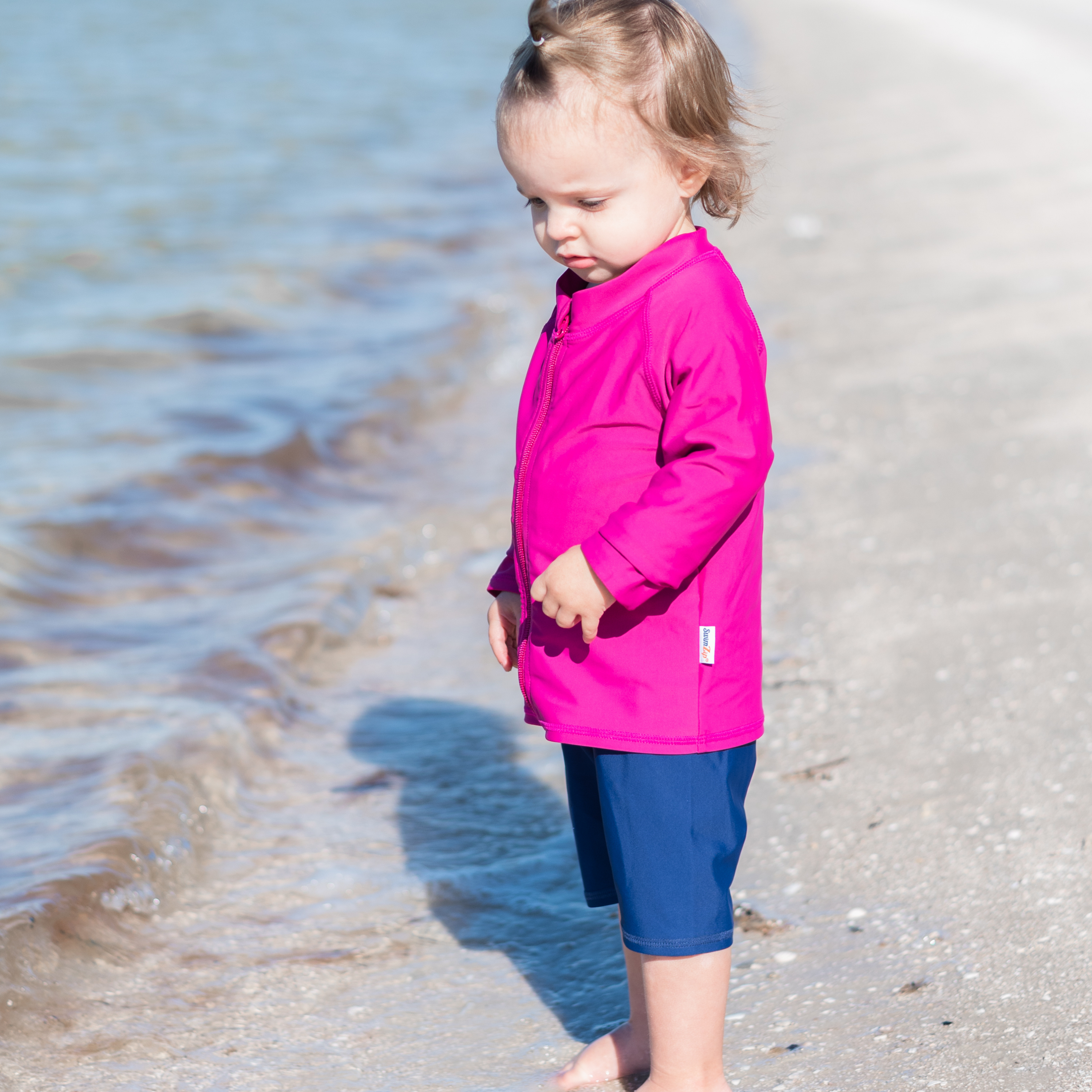 Kids Jammers Swim Shorts | "Navy"-SwimZip UPF 50+ Sun Protective Swimwear & UV Zipper Rash Guards-pos3