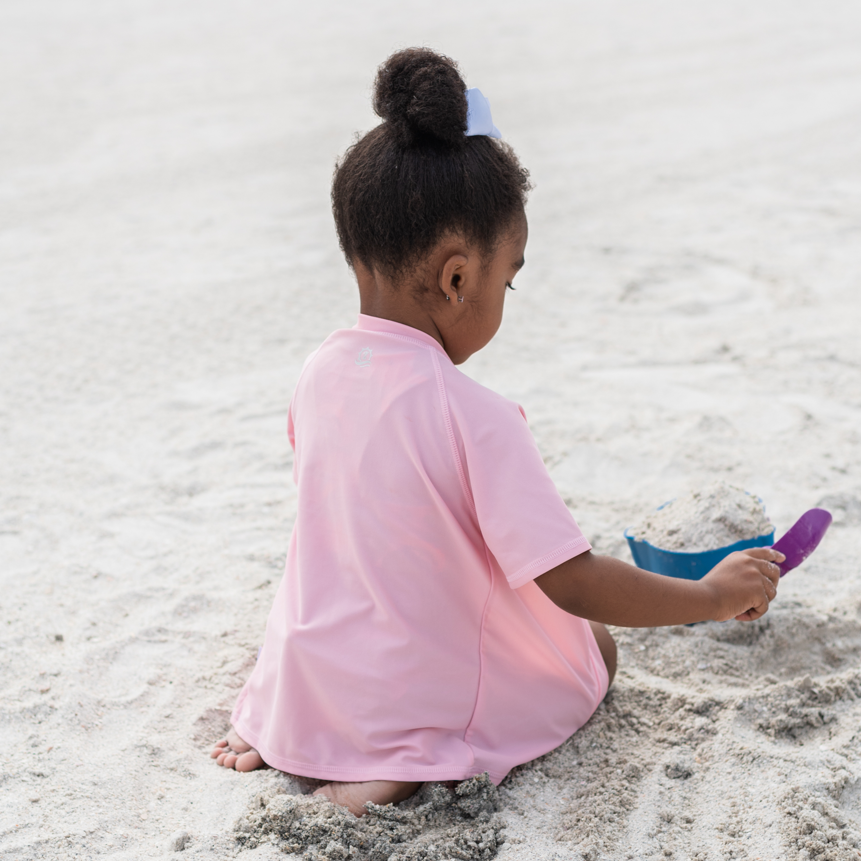 Kids Short Sleeve Zipper Rash Guard Swim Shirt | “Pink”-SwimZip UPF 50+ Sun Protective Swimwear & UV Zipper Rash Guards-pos7