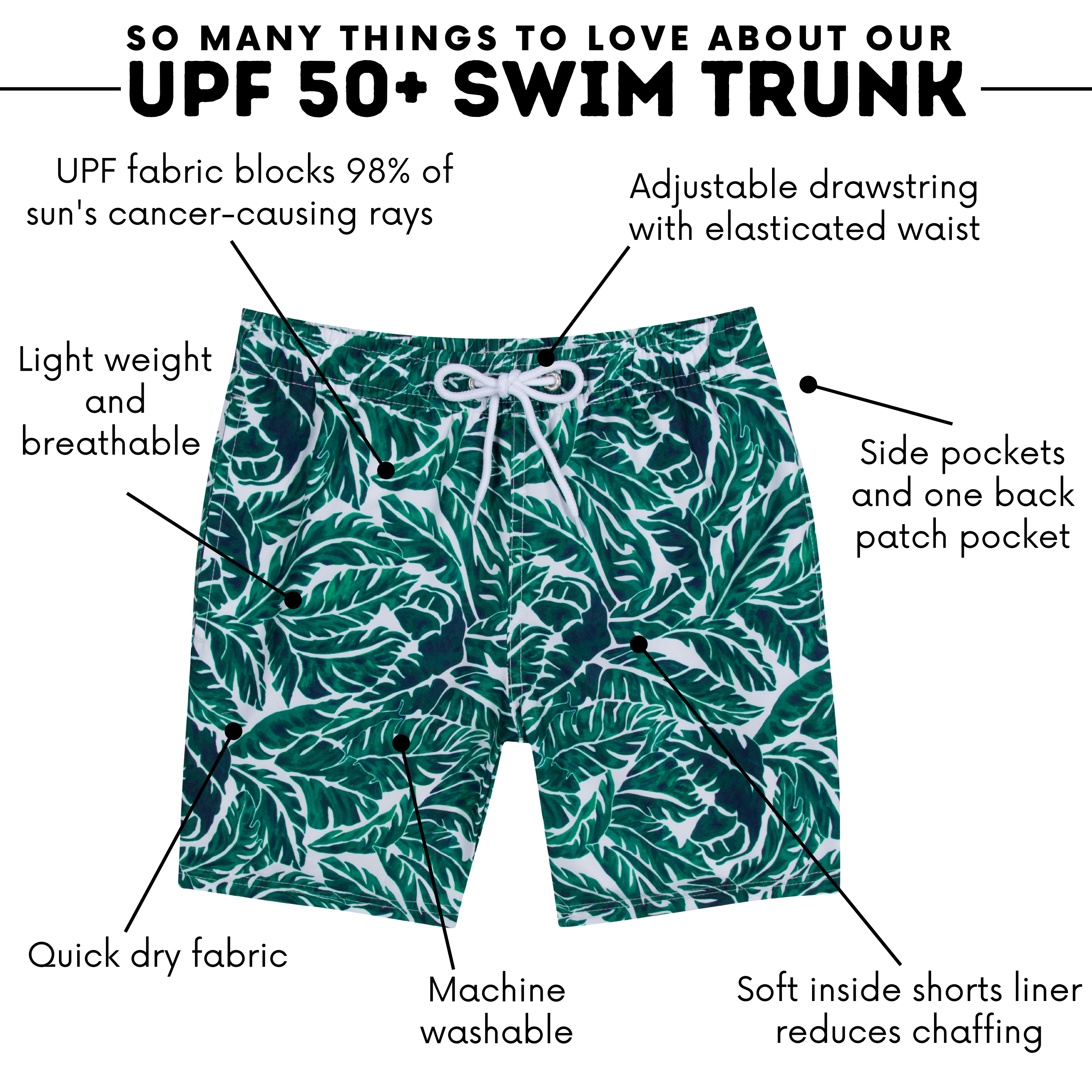 Boys Swim Trunks Boxer Brief Liner (sizes 6-14) | "Palm Leaf"-SwimZip UPF 50+ Sun Protective Swimwear & UV Zipper Rash Guards-pos7