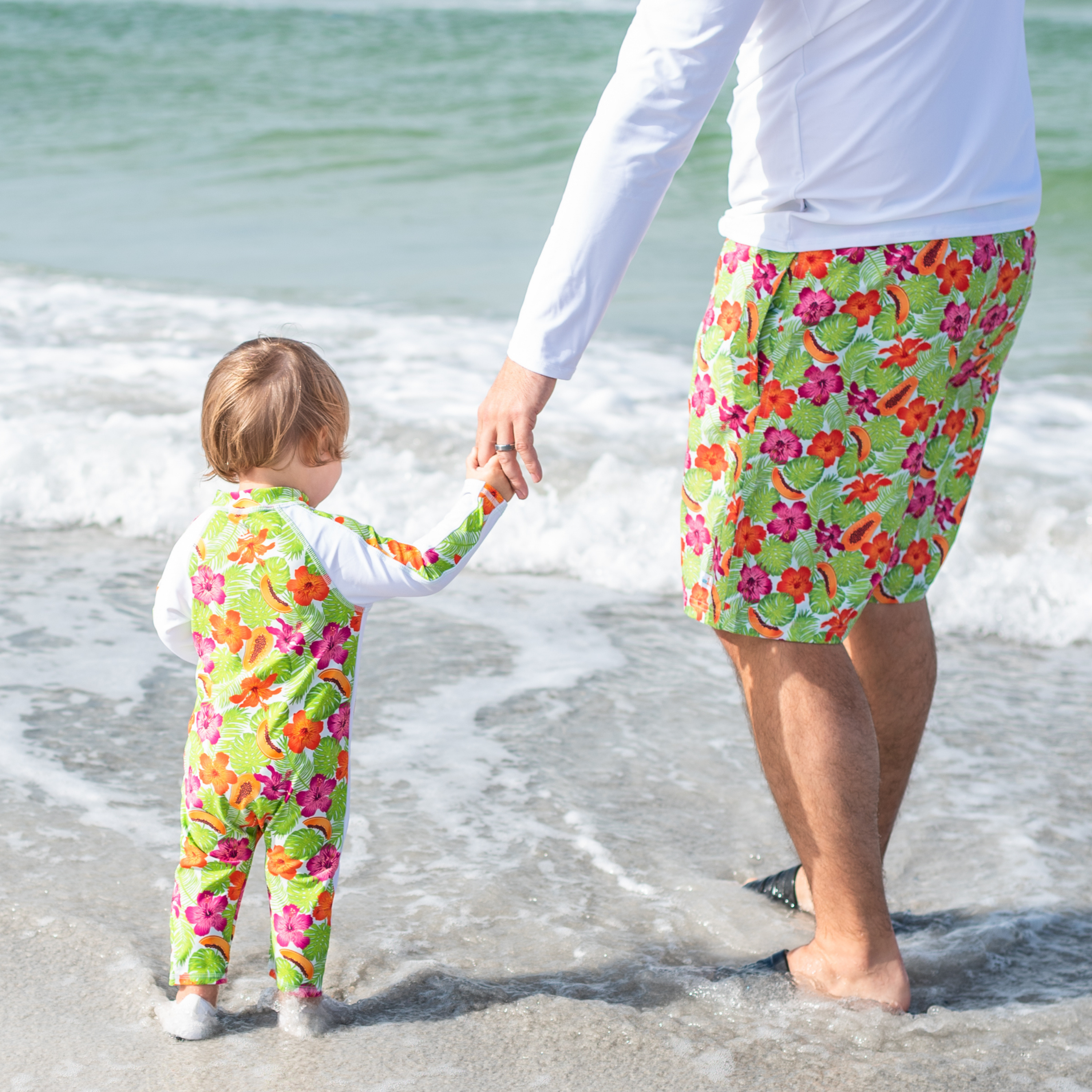 Men's 8" Swim Trunks Boxer Brief Liner | "Hibiscus"-SwimZip UPF 50+ Sun Protective Swimwear & UV Zipper Rash Guards-pos4