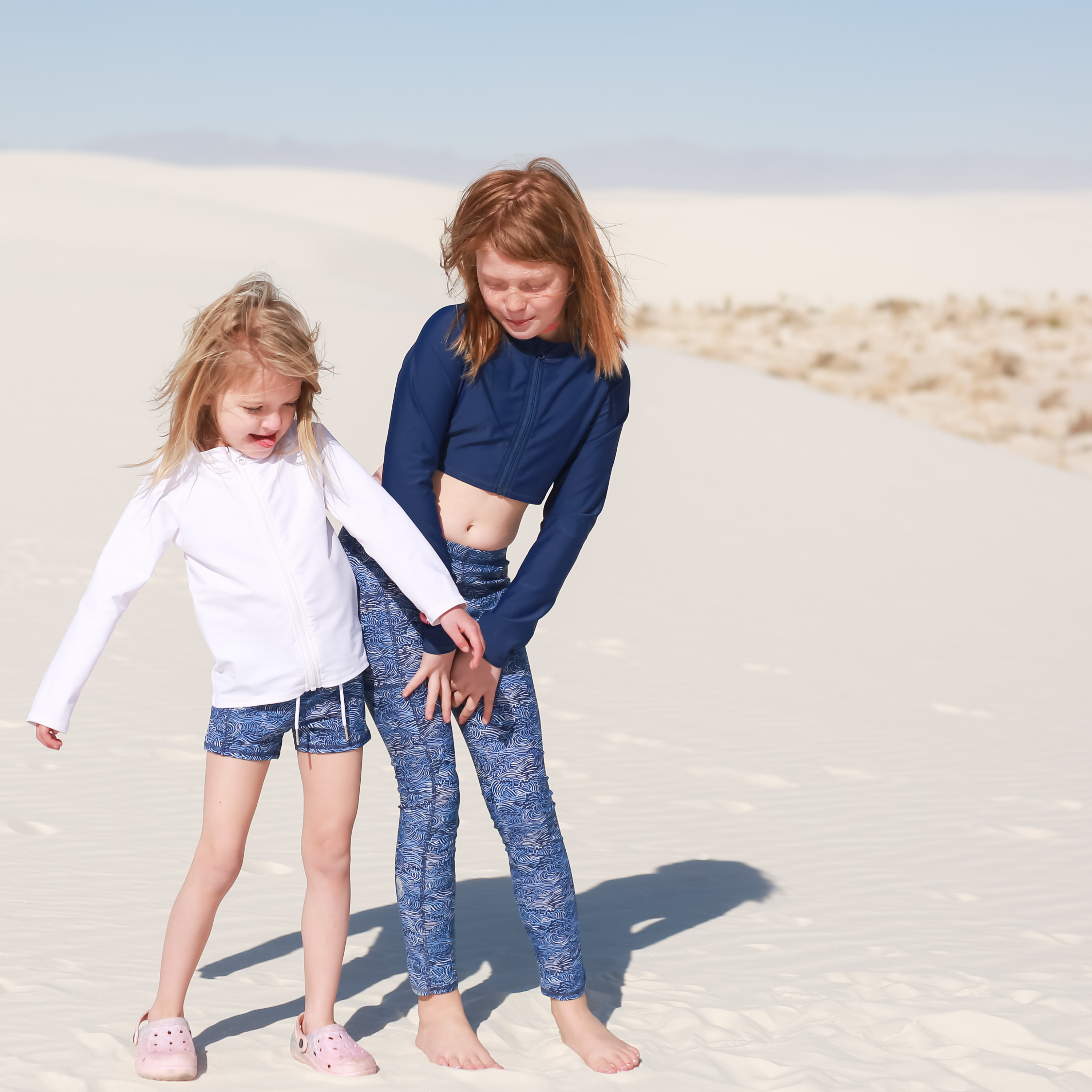Kids Swim Pants | "Ocean Breeze”-SwimZip UPF 50+ Sun Protective Swimwear & UV Zipper Rash Guards-pos2
