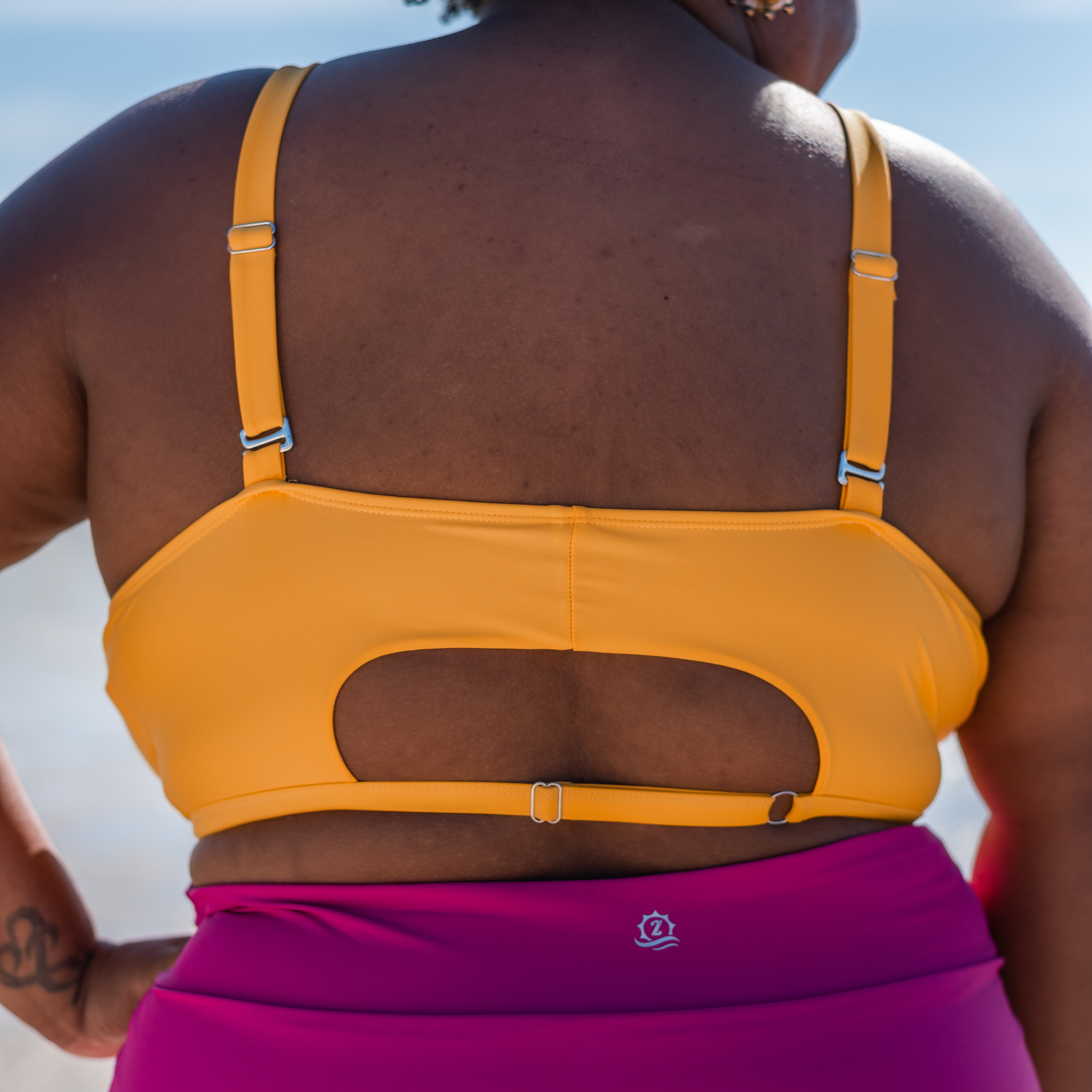 Women's Scoop Neck Bikini Top Plus Size | "Zinnia"-SwimZip UPF 50+ Sun Protective Swimwear & UV Zipper Rash Guards-pos3