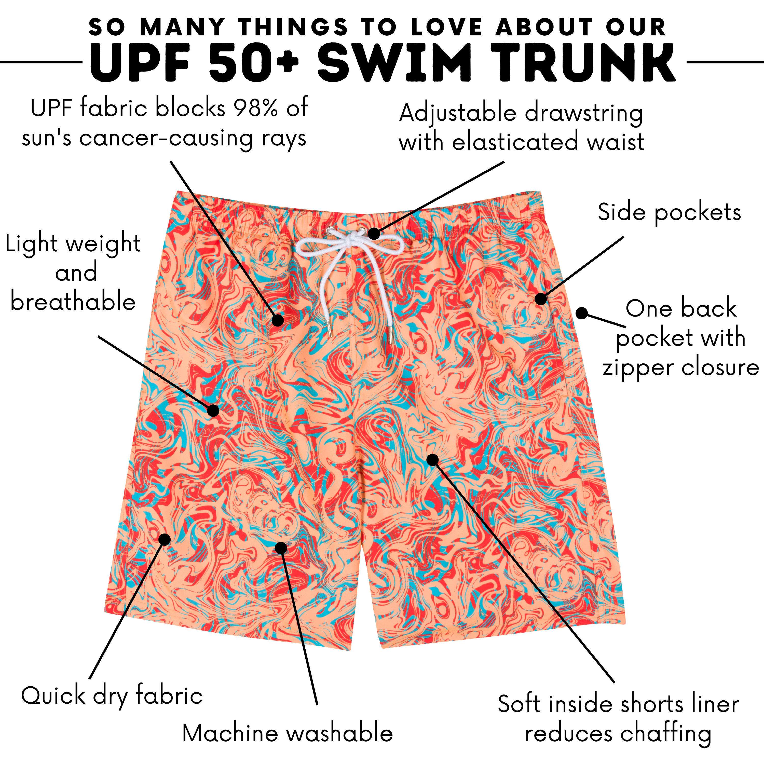 Men's 8" Swim Trunks Boxer Brief Liner | "Swirl"-SwimZip UPF 50+ Sun Protective Swimwear & UV Zipper Rash Guards-pos4